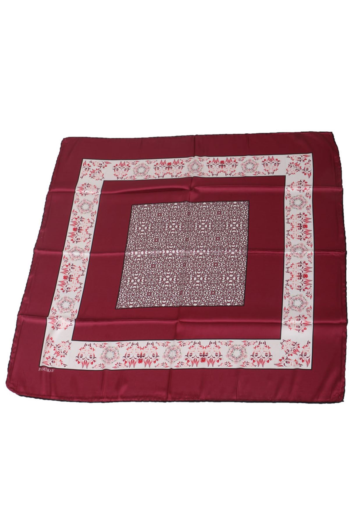 17127 Ethnic Patterned Rayon Scarf - Cherry