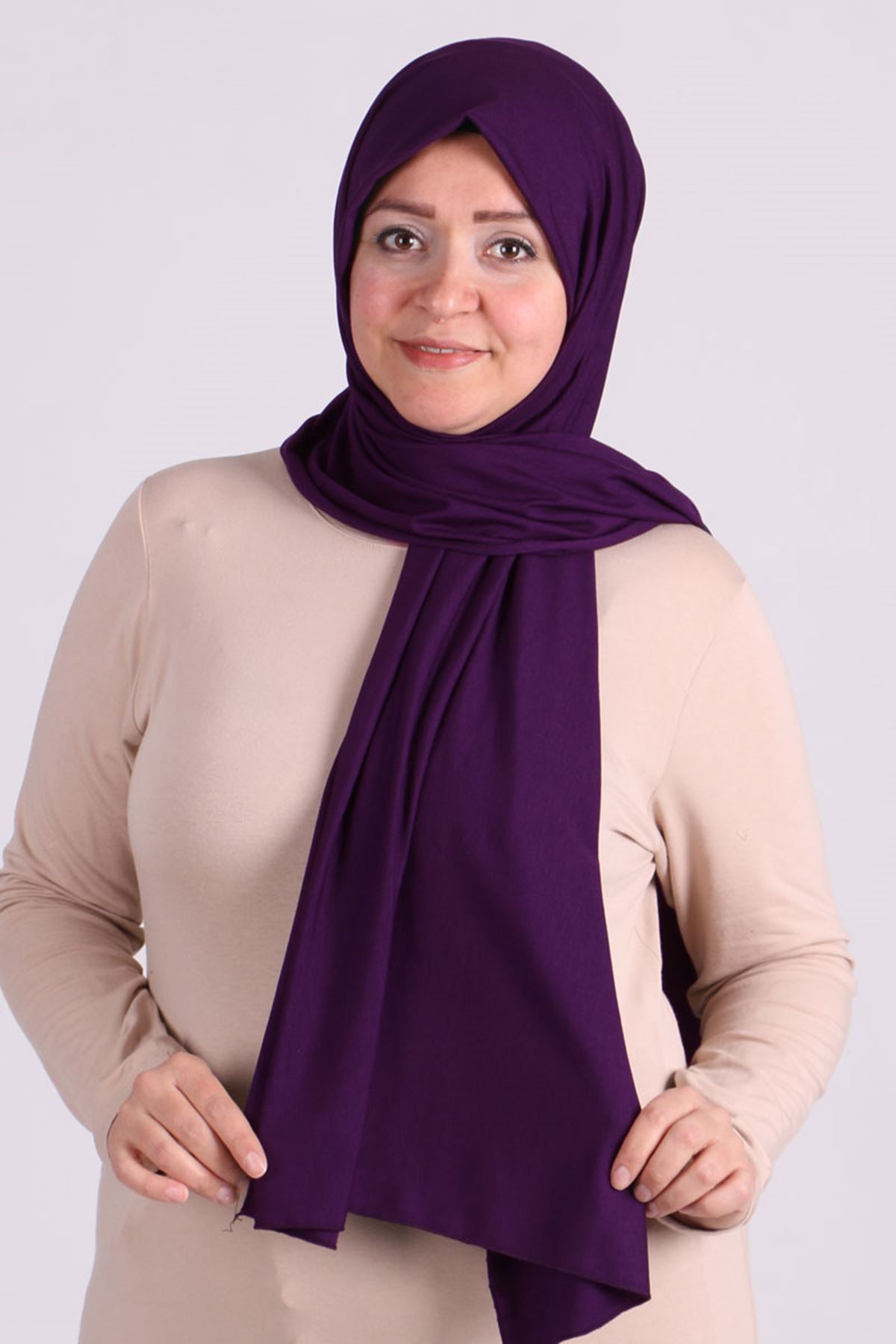 503 Combed Cotton Shwal - Purple