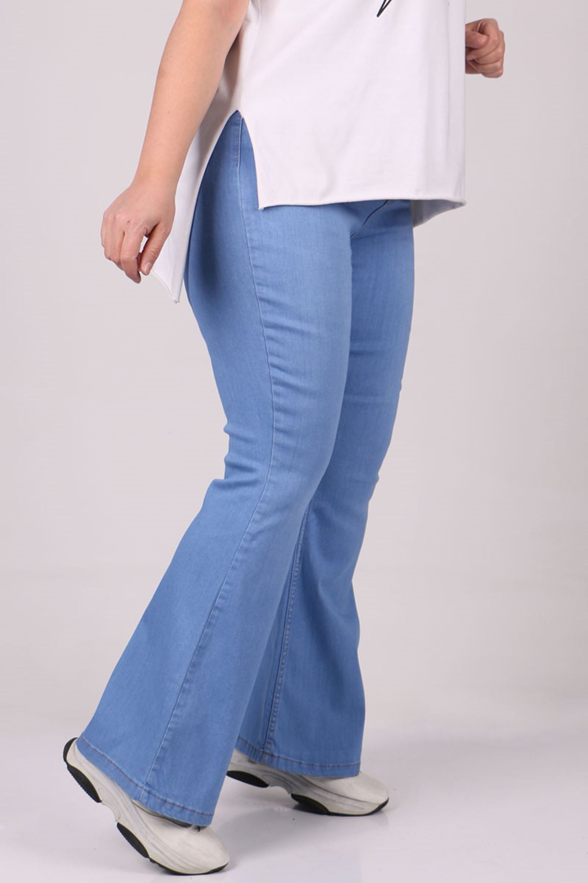 9110 Plus Size Flared Jeans - Anthracıte