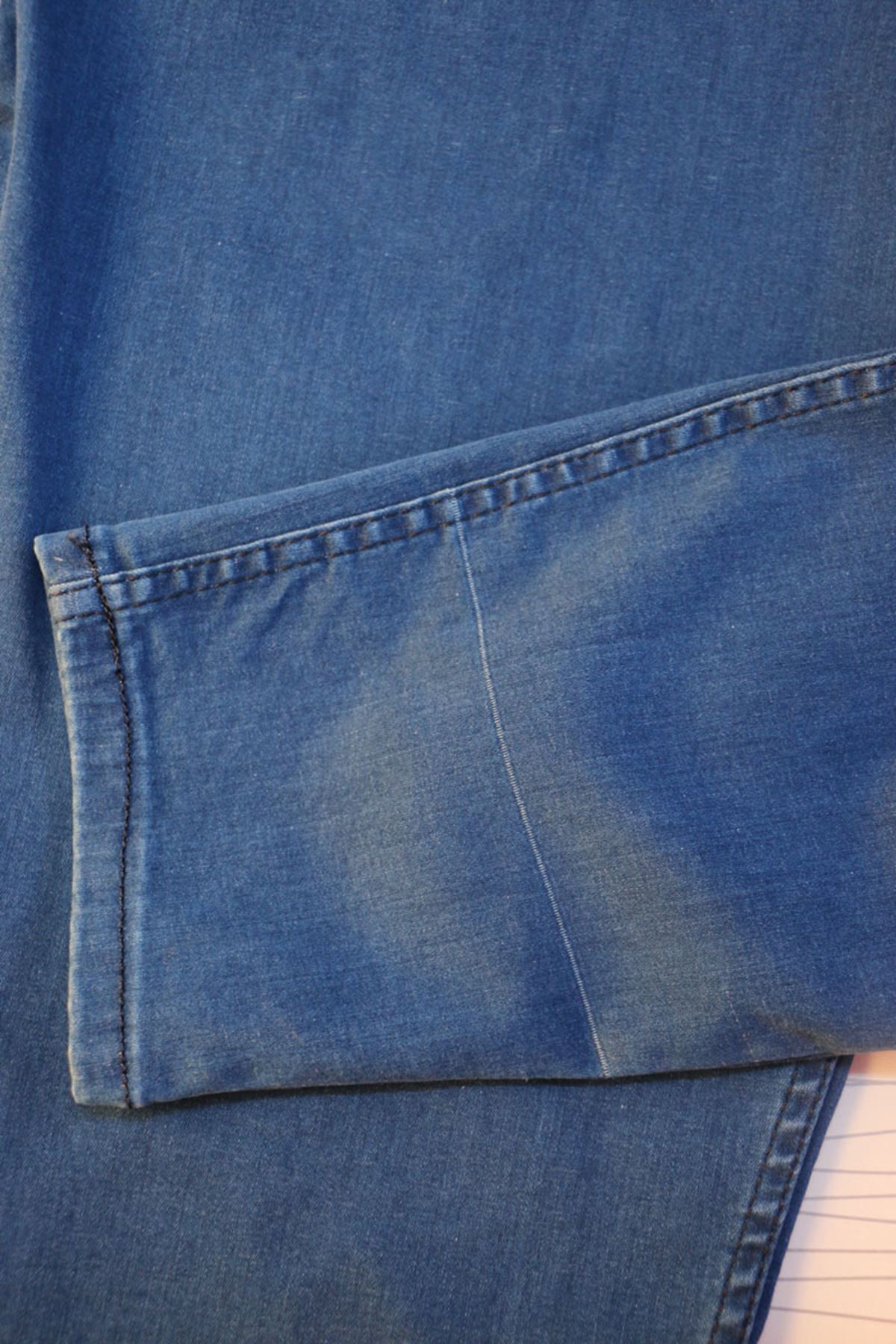 D-9183-1 Büyük Beden Dar Paça Uzun Boy Defolu Kot Pantolon-Mavi