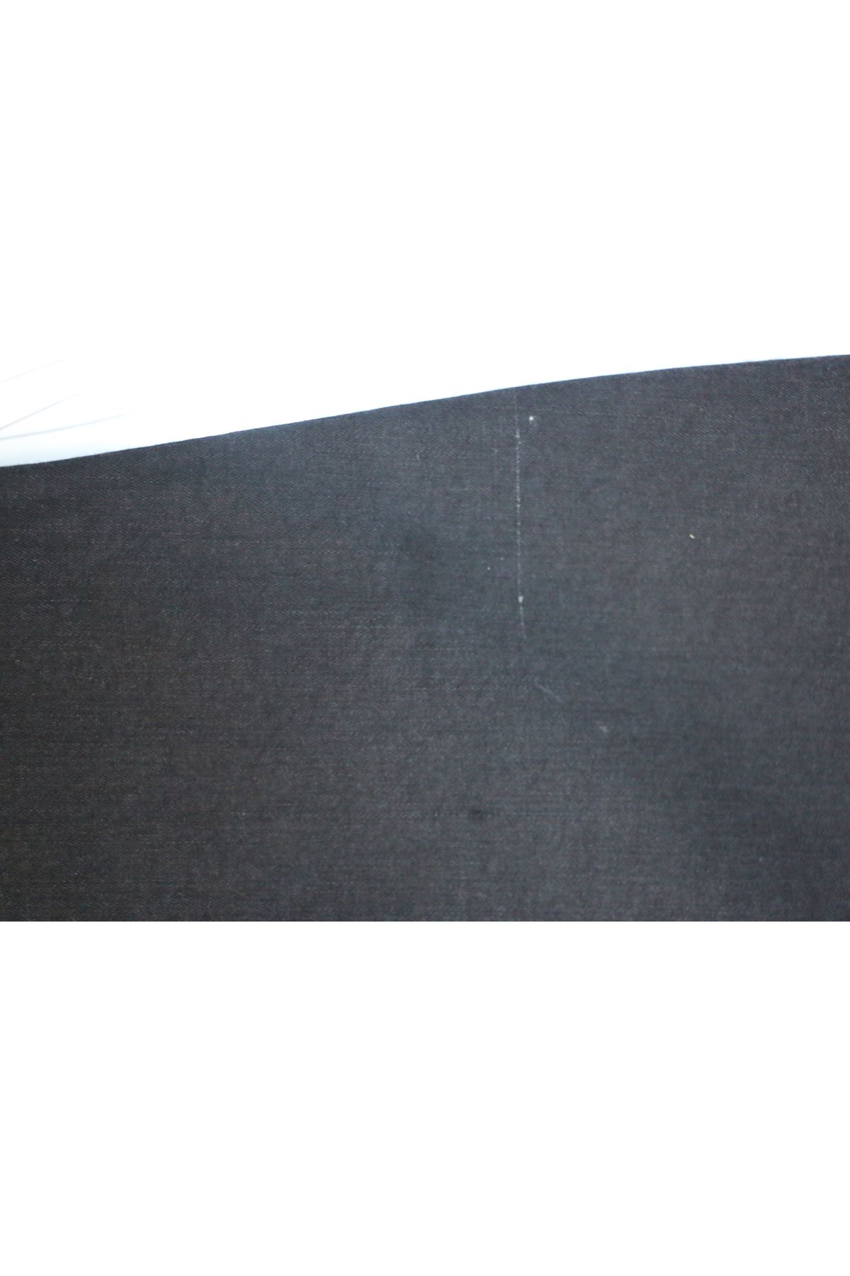 D-9184-2 Büyük Beden Beli Lastikli Dar Paça Defolu Kot Pantolon - Siyah 