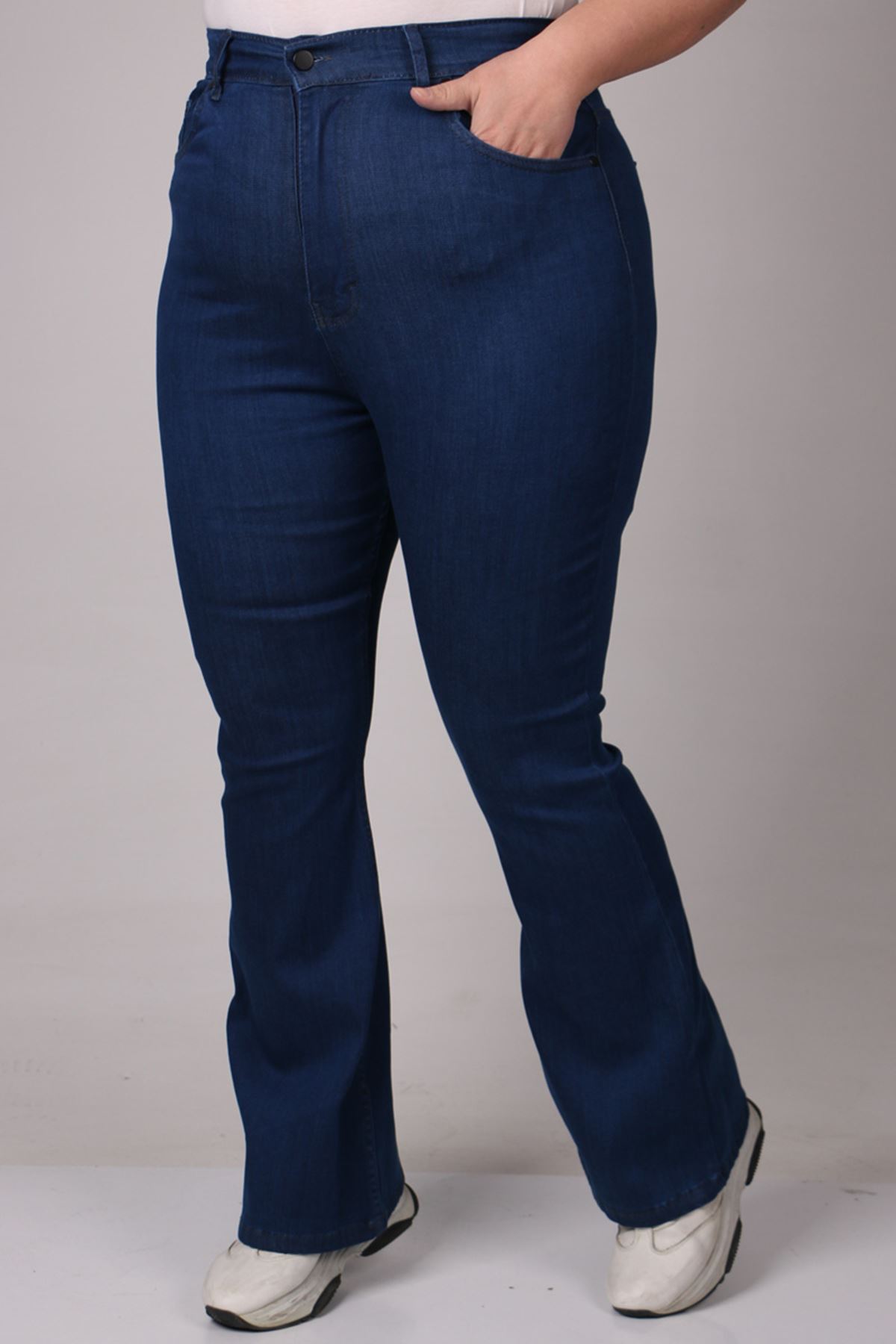 9110 Plus Size Flared Jeans - Anthracıte