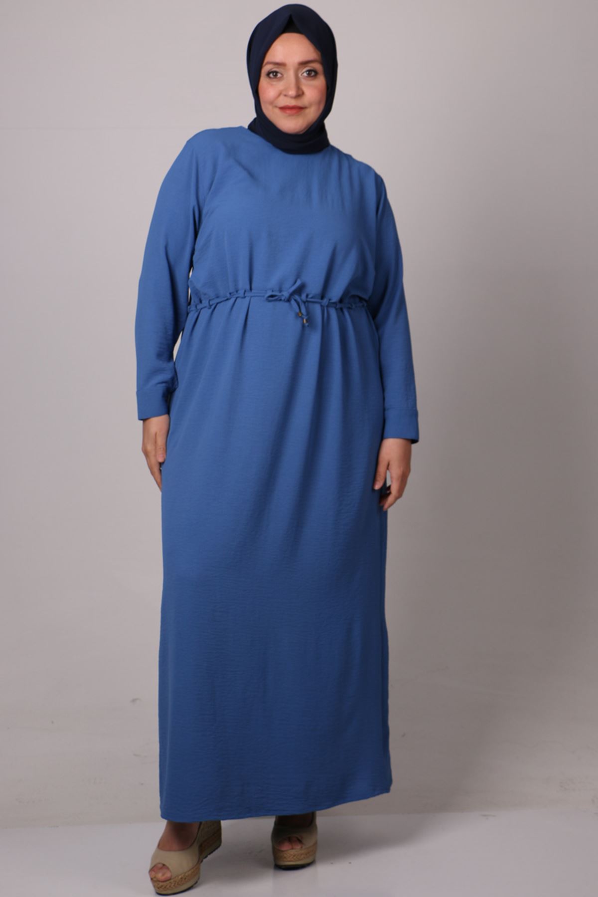 2096 فستان مقاس كبير - أزرق ملكي    