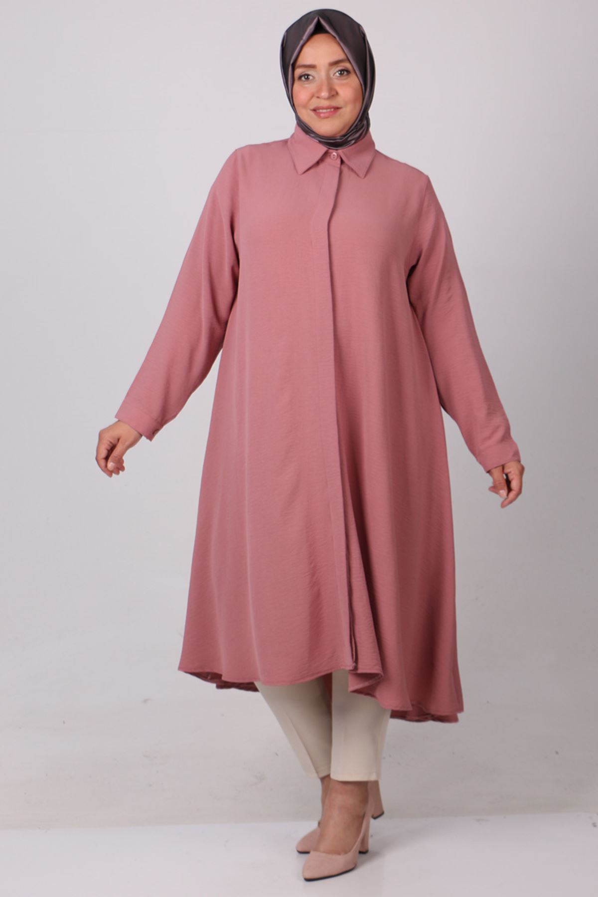 38039 Large Size Airobin Mevlana Shirt-Powder