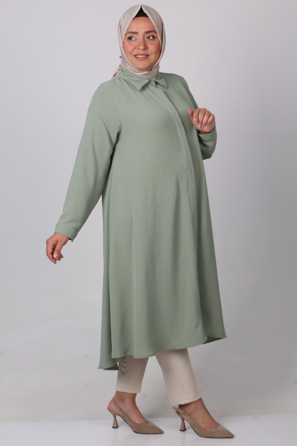 38039 Large Size Airobin Mevlana Shirt- Naphtha