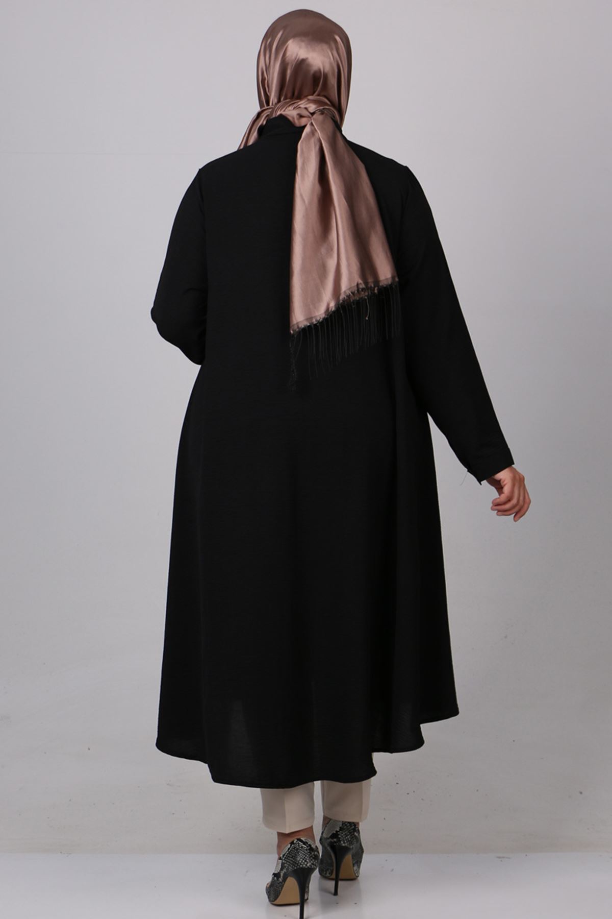 38039 Large Size Airobin Mevlana Shirt- Black