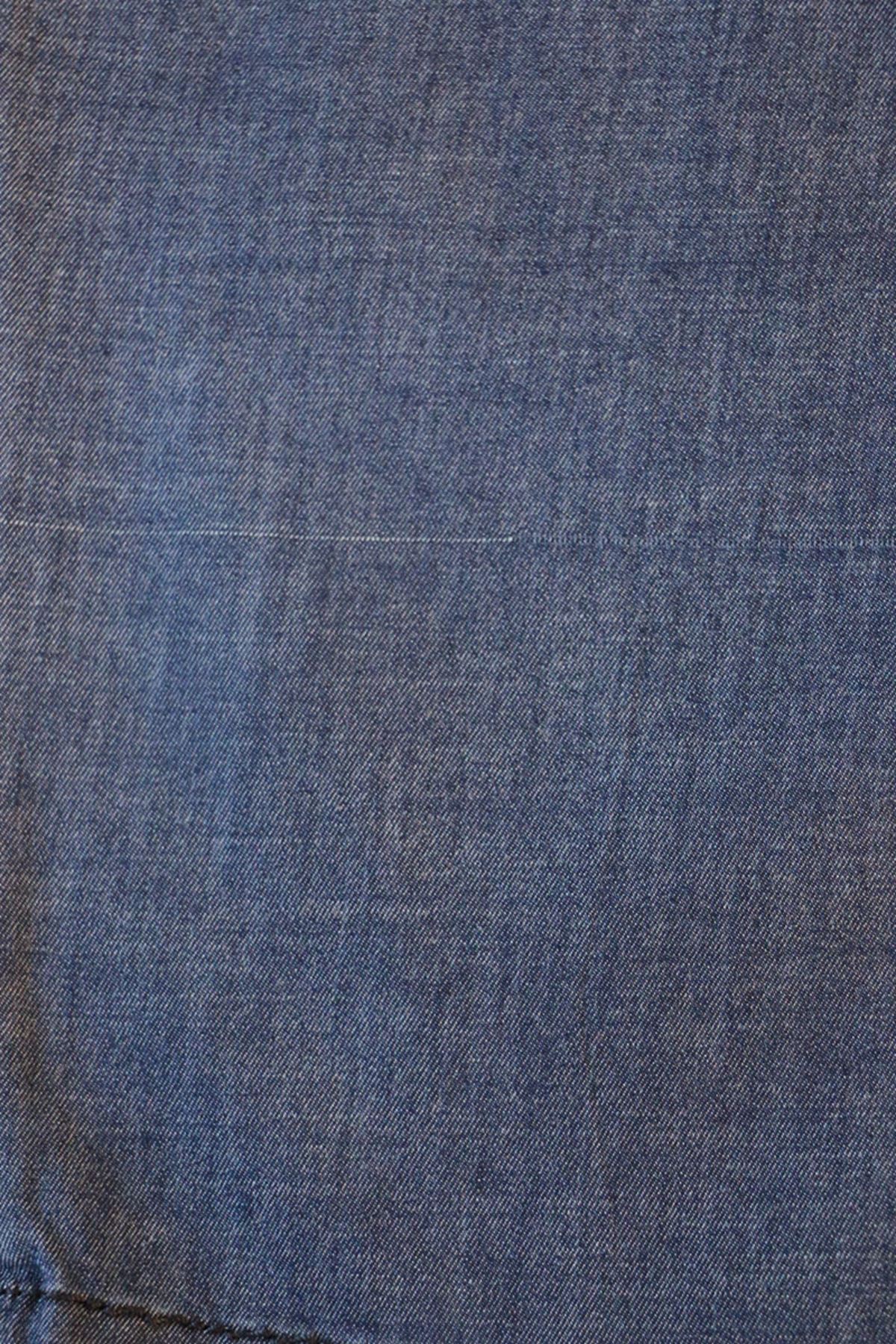 D-9183-6 Büyük Beden Dar Paça Uzun Boy Defolu Kot Pantolon - Buz Mavi