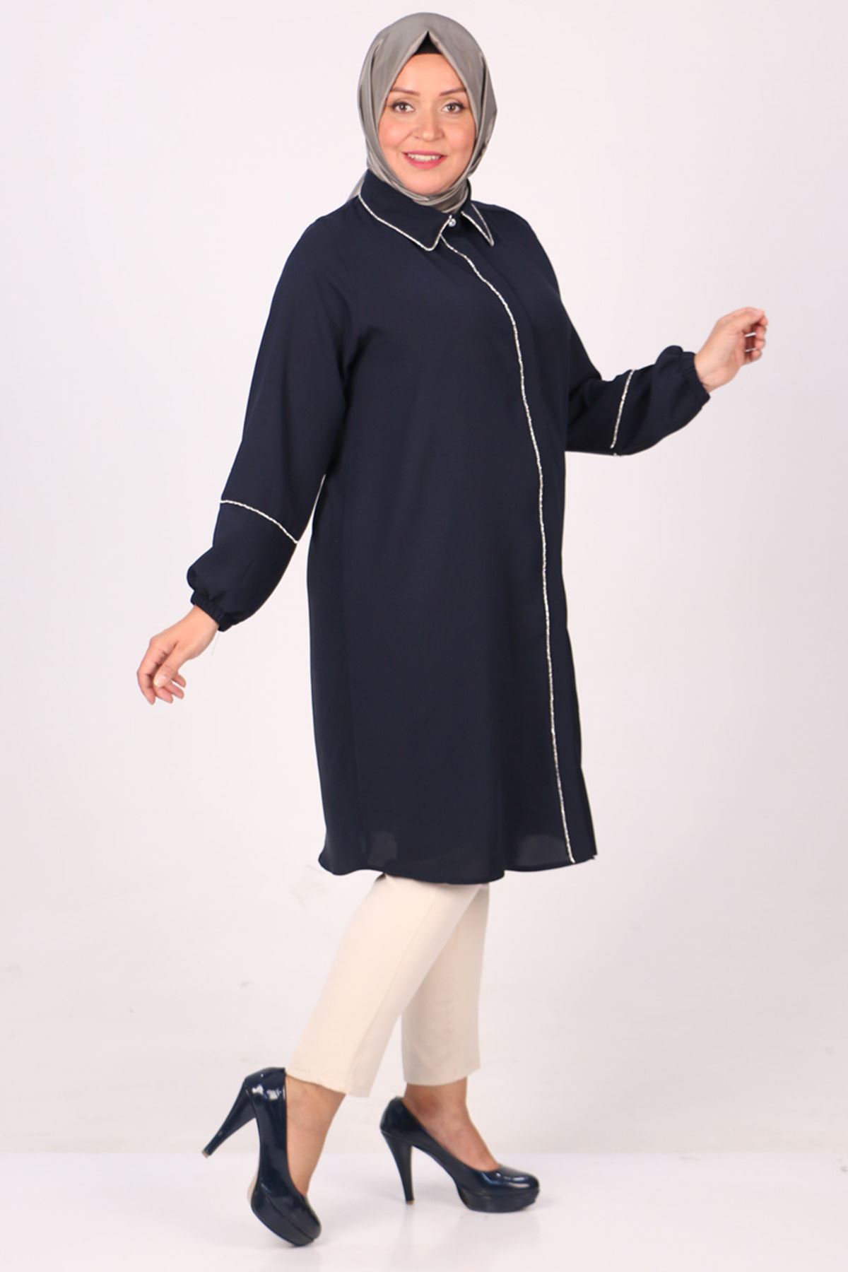 38068 Elegant Jesica Shirt - Navy blue