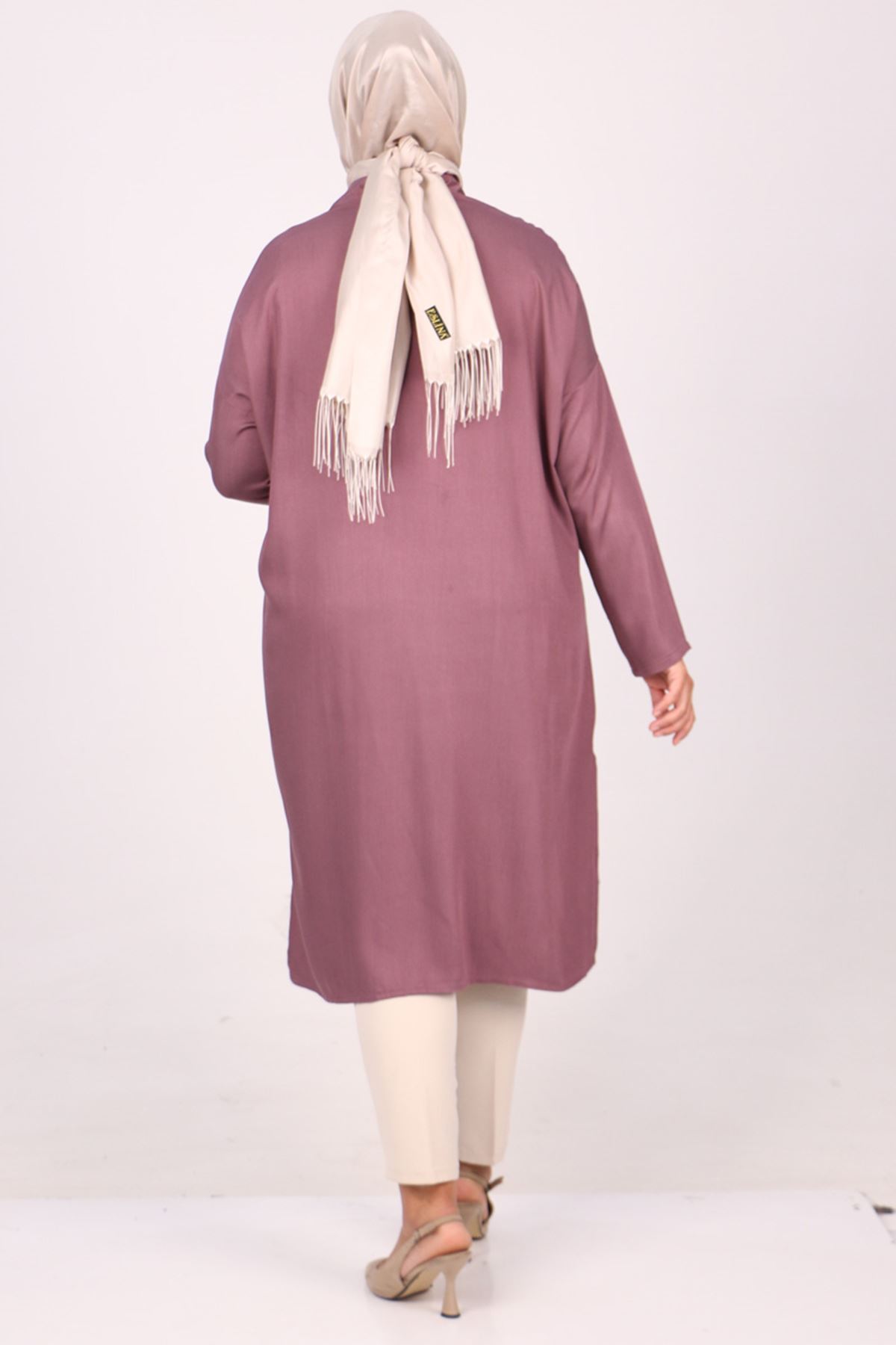 38055 Plus Size Low Sleeve Belmando Shirt- Lilac