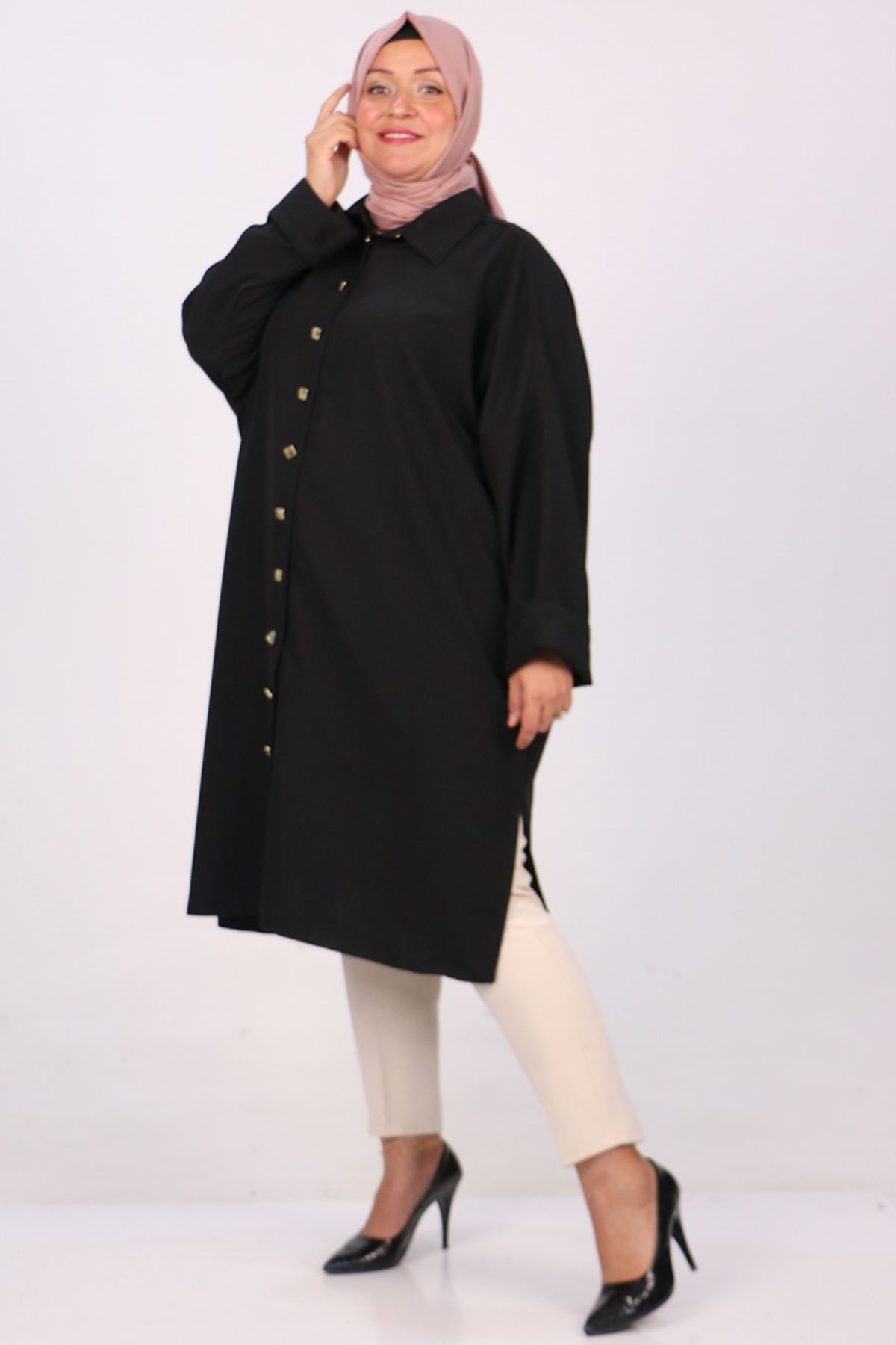 38026 Plus Size Star Airobin Shirt-Black