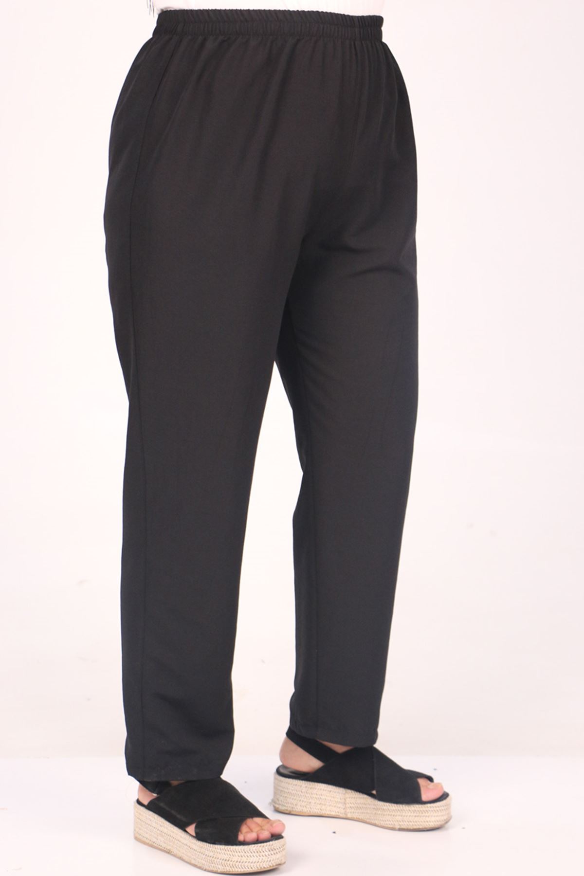 37012 Plus Size Star Airobin Trousers Set - Black