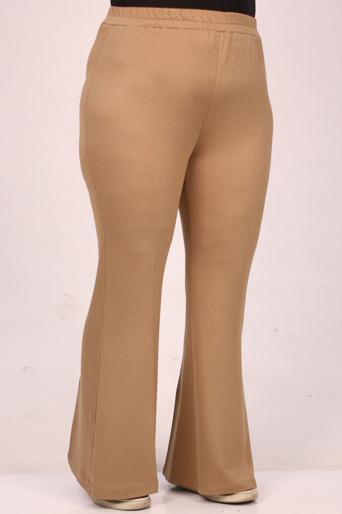39506 Plus Size Flare Leg Two Threads Crystal-Mink