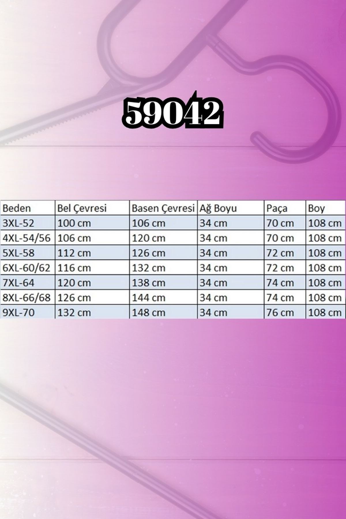 49003 Large Size Combed Cotton Skirt Trousers with Elastic Waist - Black