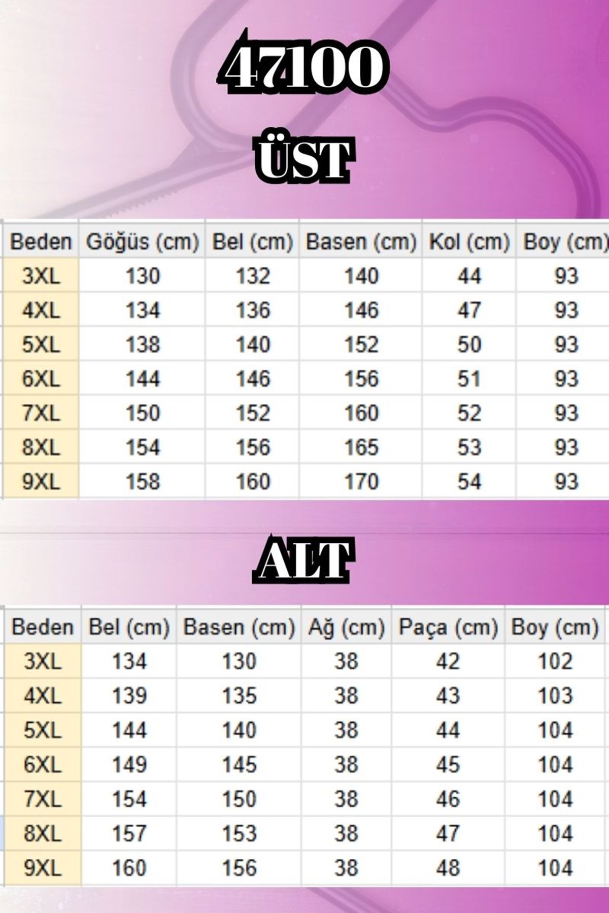 47100 Büyük Beden Garnili -Biyeli Pantolonlu Modal Takım - Siyah