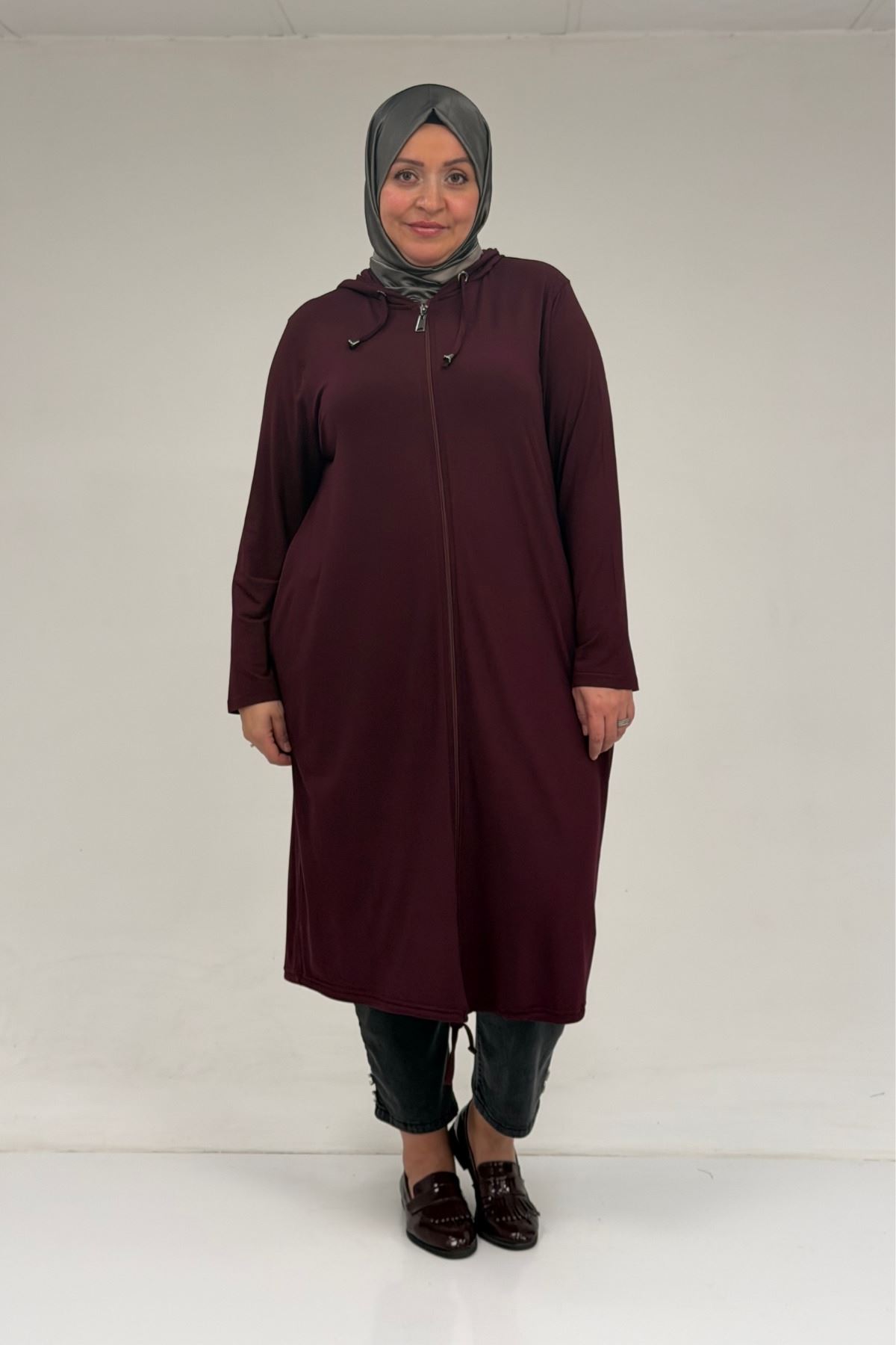 3154 Plus Size  Jacket - Plum