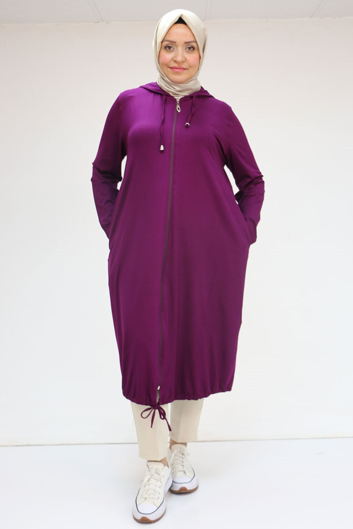 3154 Plus Size  Jacket - Plum