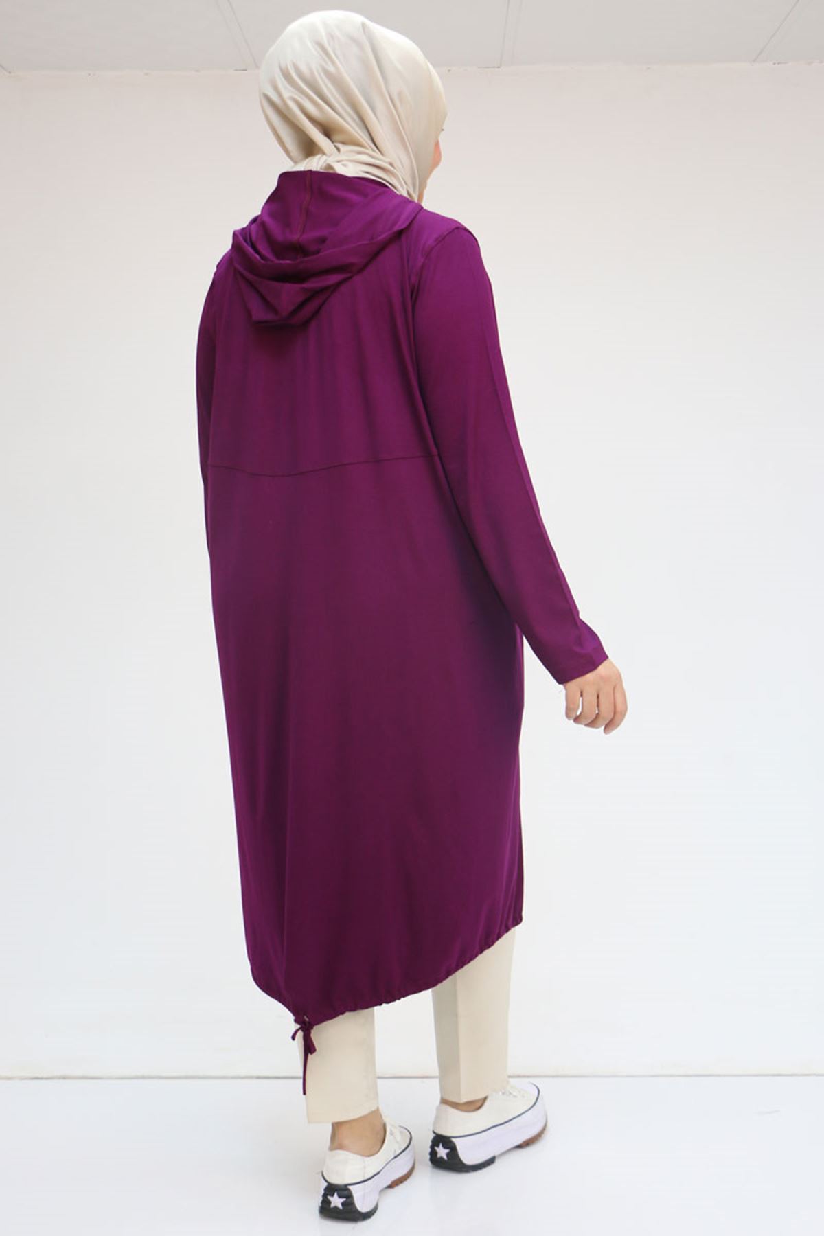 3154 Plus Size  Jacket - Plum