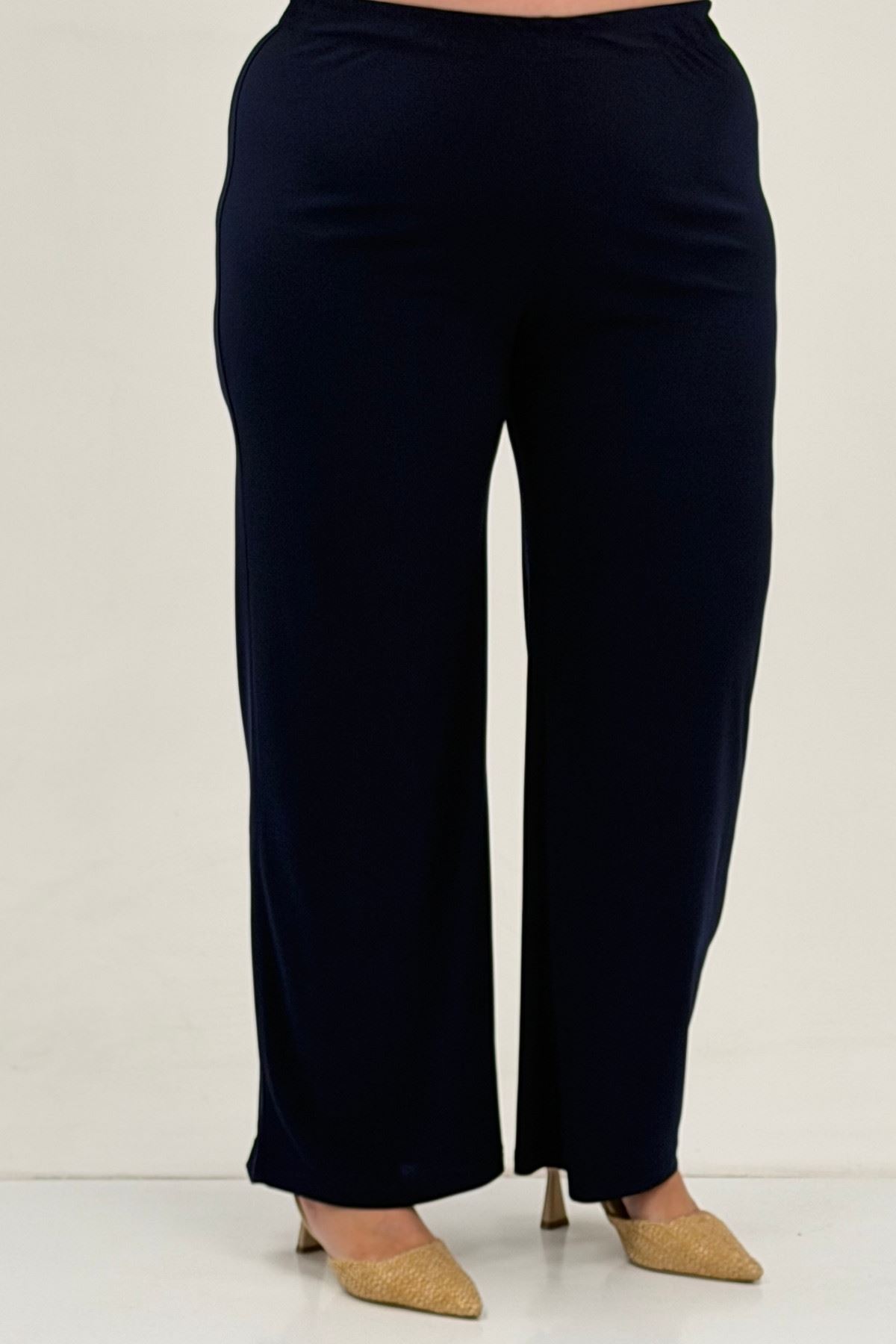 7602 طقم بنطلون و تونيك مقاس كبير - أزرق ملكي    