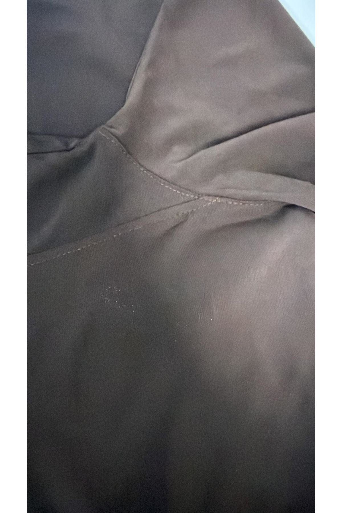 D-67033 Büyük Beden  Etek Ucu Parçalı Sandy Pantolonlu Takım - Kahve