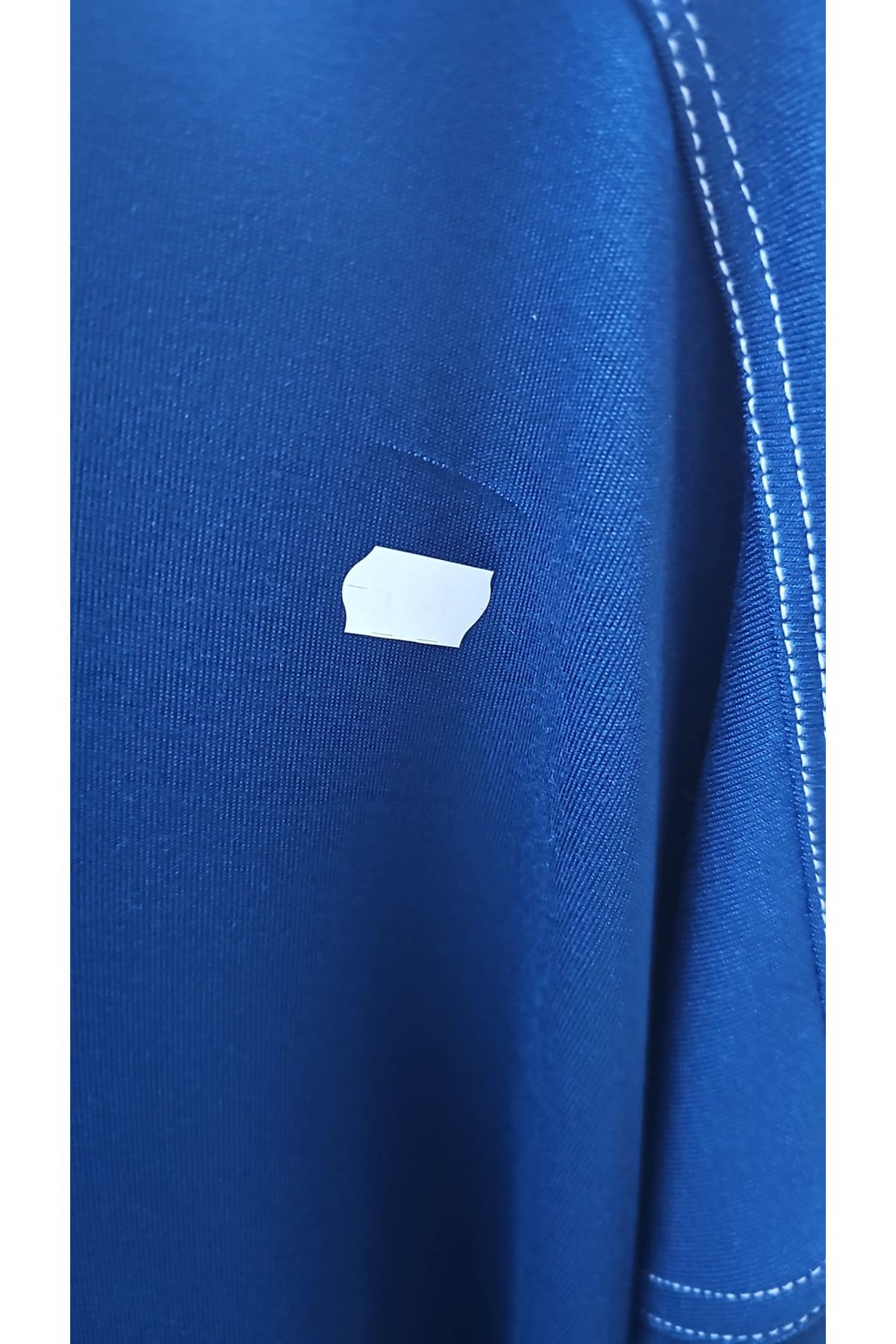 D-53075 Büyük Beden Dikiş Detaylı Fermuarlı Modal Ceket - İndigo