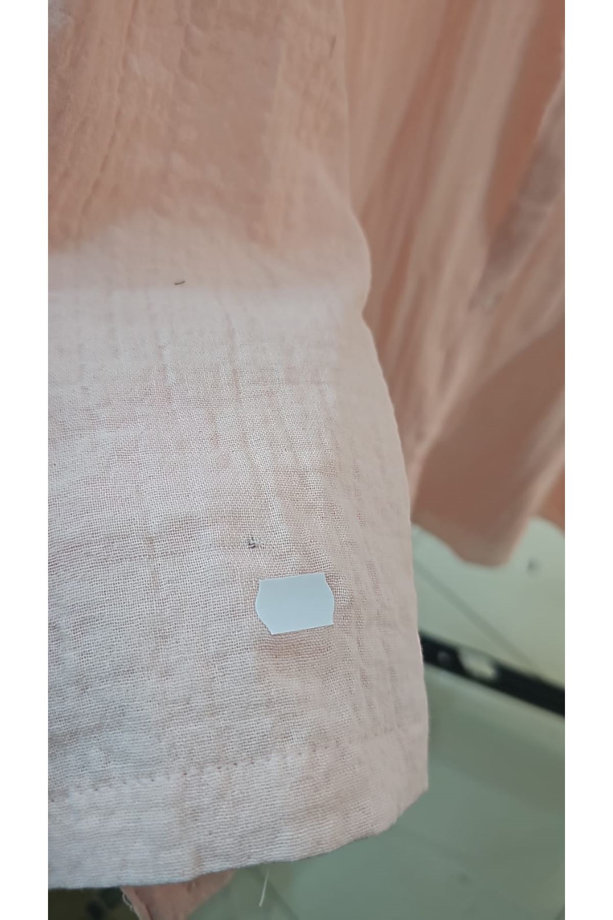 D-58092 Büyük Beden Çift Düğme Detaylı Müslin Gömlek - Tozpembe