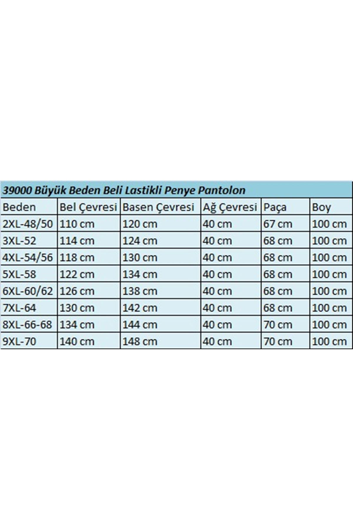 39000 Büyük Beden Yüksek Beli Lastikli Bol Paça Penye Pantolon - Vizon
