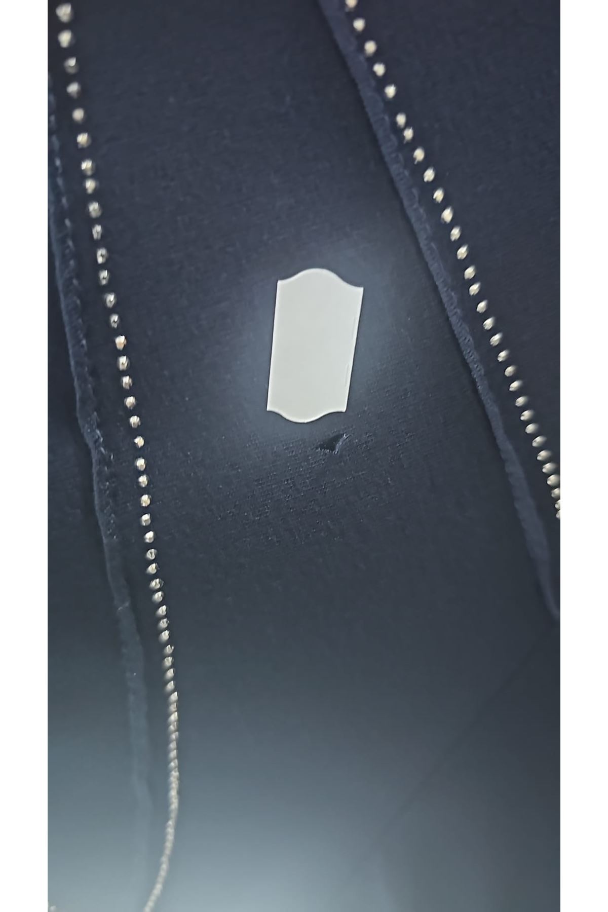 D-52021 Büyük Beden Çimalı Taş Detaylı Penye Elbise - Lacivert