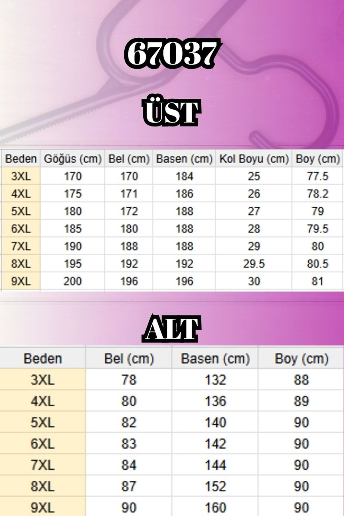 67037 Büyük Beden Düşük Kol Penye Pantolonlu Takım - Siyah