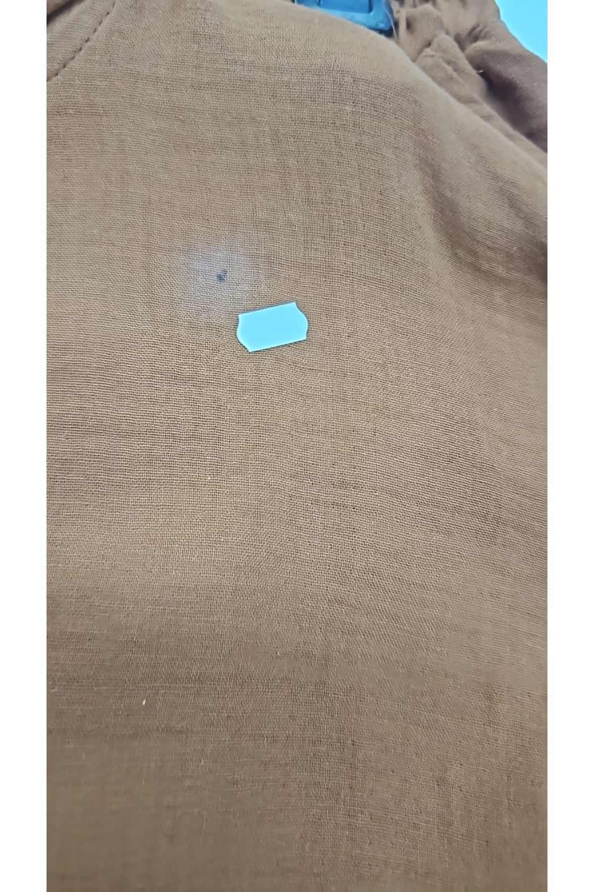 D-67035 Büyük Beden Kapşonlu Fermuarlı Müslin Pantolonlu Takım - Tarçın