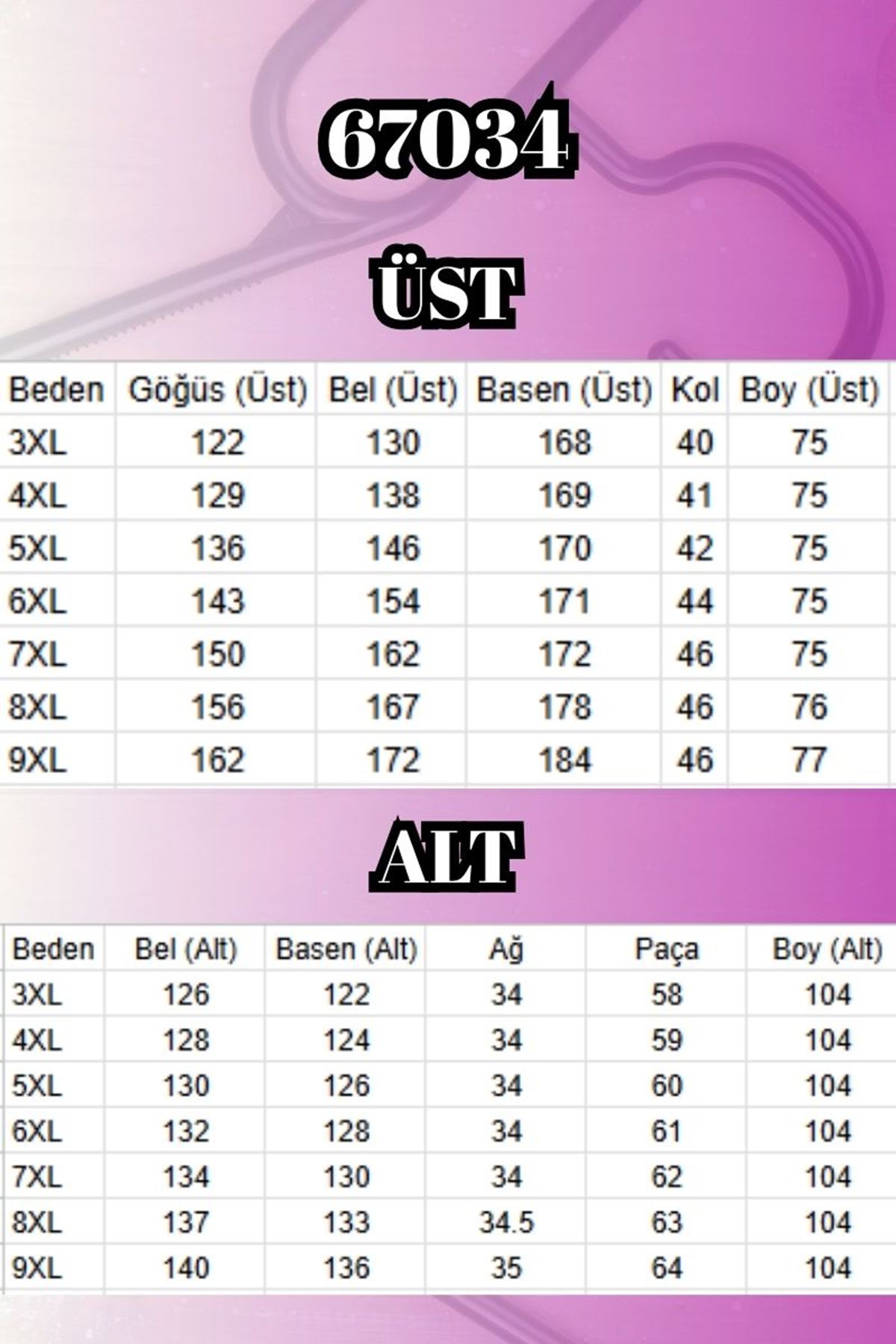 67034 Büyük Beden Yanları Patlı Penye Pantolonlu Takım - Siyah