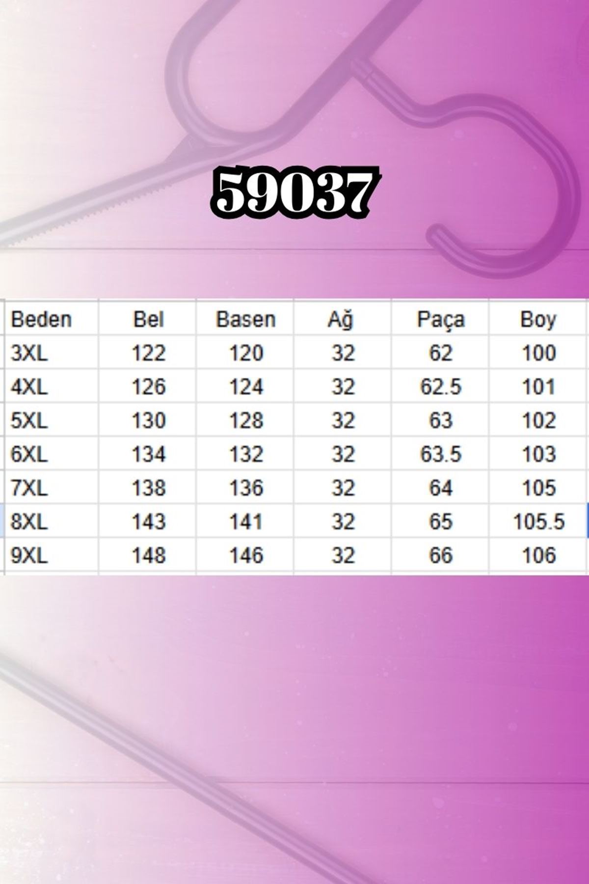 59037 Büyük Beden Önü Taşlı Bol Paça Kot Pantolon - Gri