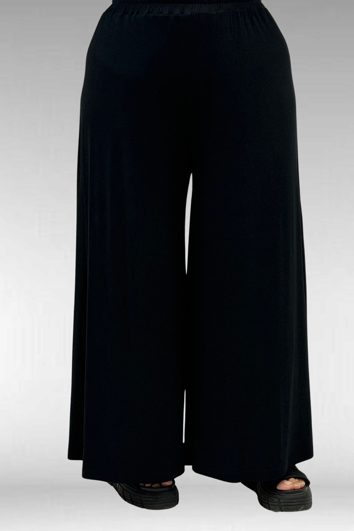 57016  Büyük Beden Erkek Yaka Kombinli Pantolonlu Takım - Siyah-Lacivert