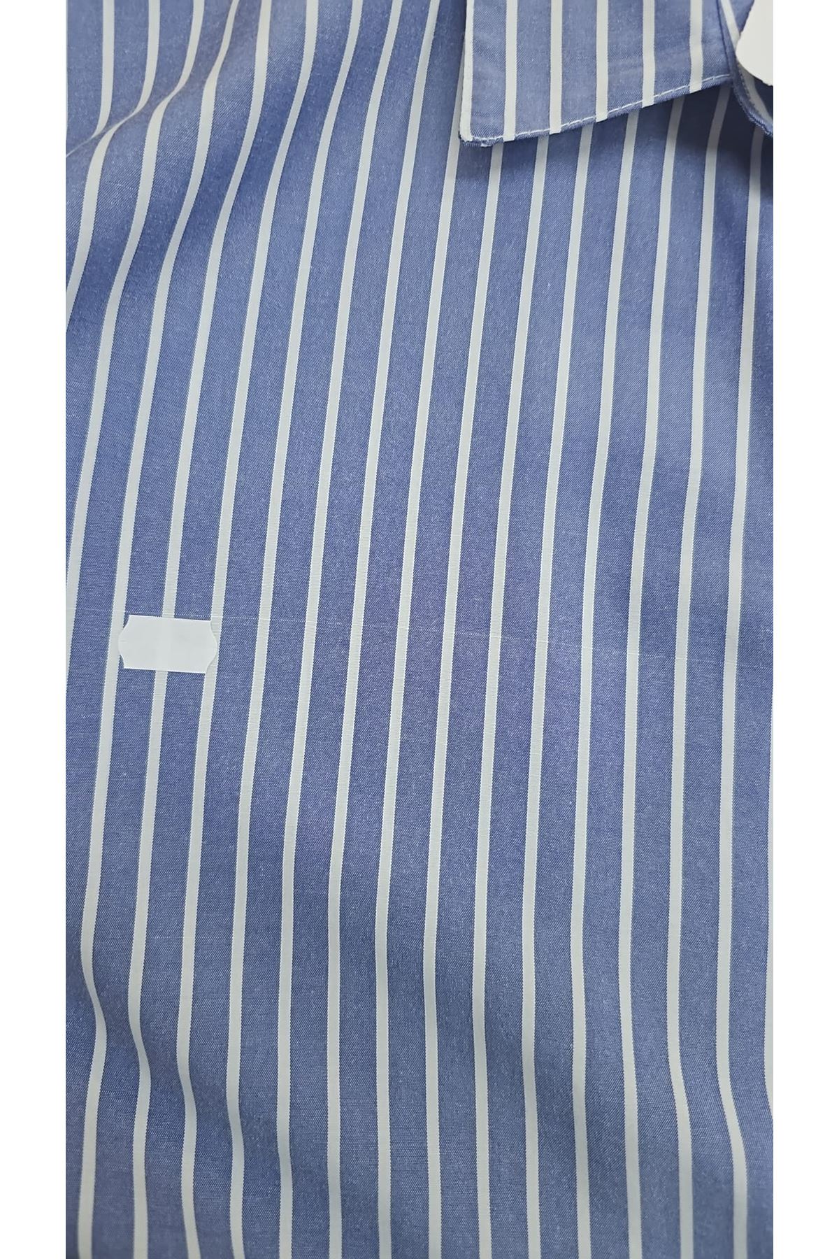 D-57016  Büyük Beden Erkek Yaka Kombinli Pantolonlu Takım - Lacivert -Lacivert