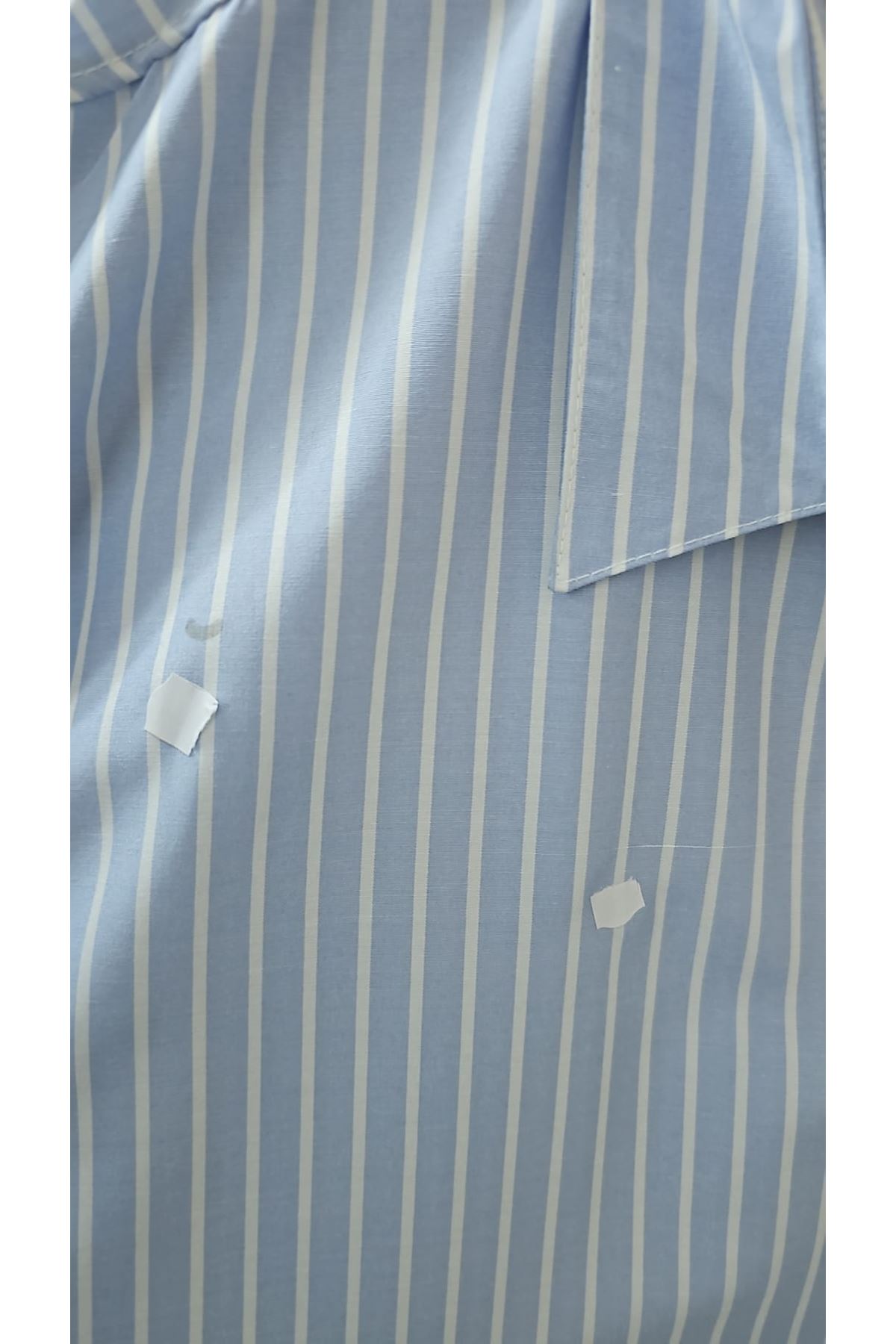 D-57016 Büyük Beden Erkek Yaka Kombinli Pantolonlu Takım - Siyah-Mavi