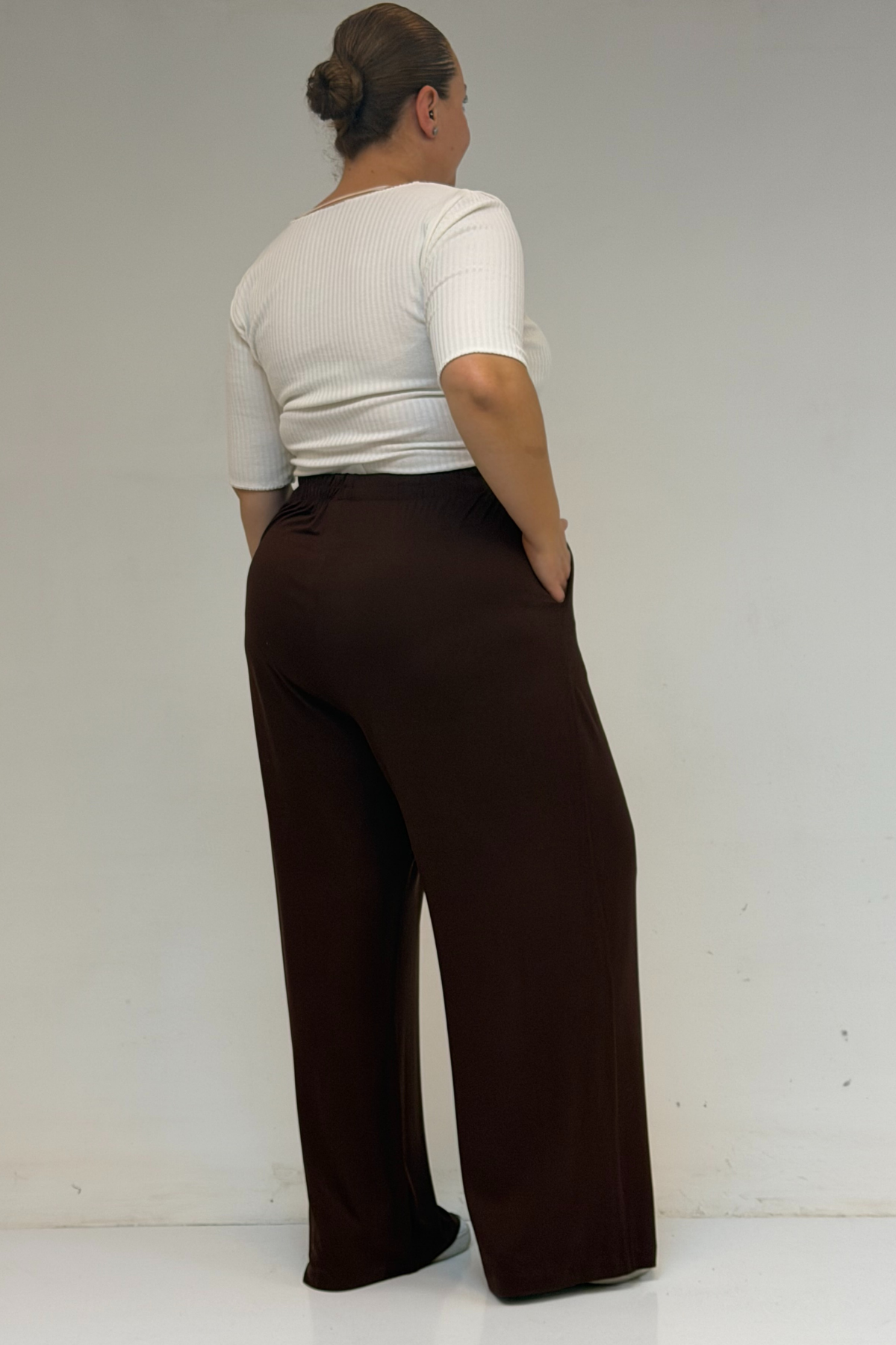 9012 بنطلون مرن الخصر و مقاس كبير - بترولي