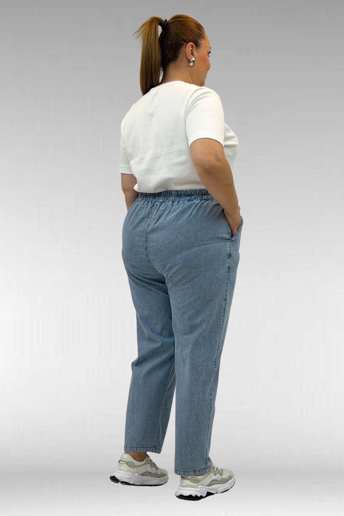 29001 Plus Size Slim Fit Jeans-Blue