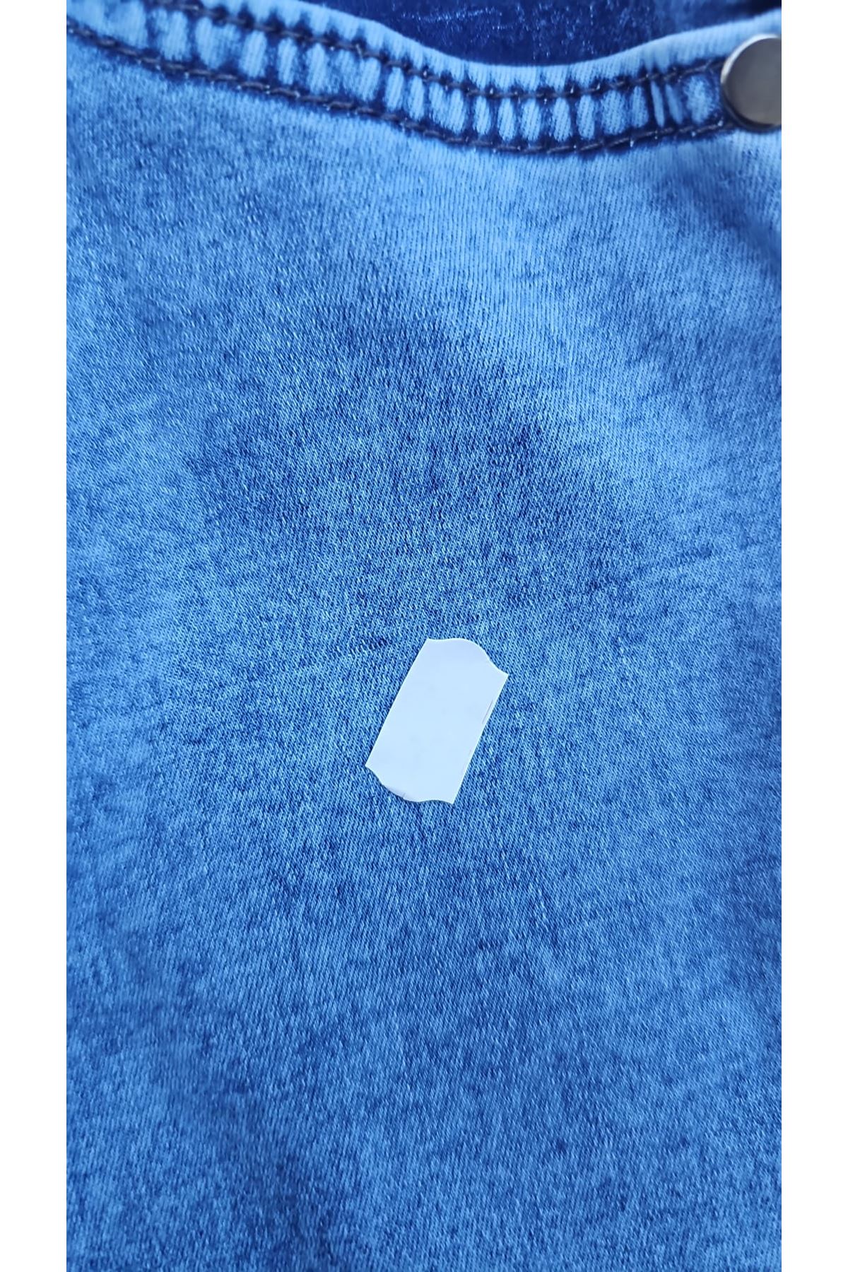 D-9110-11 Büyük Beden İspanyol Paça Kot Pantolon - Buz Mavi