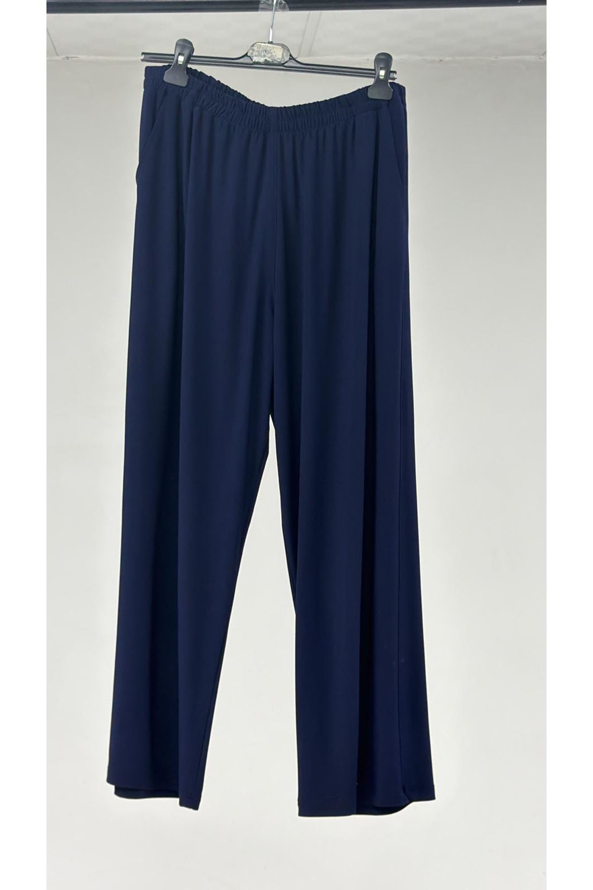 T-57082 Büyük Beden Penye Pantolon - İndigo