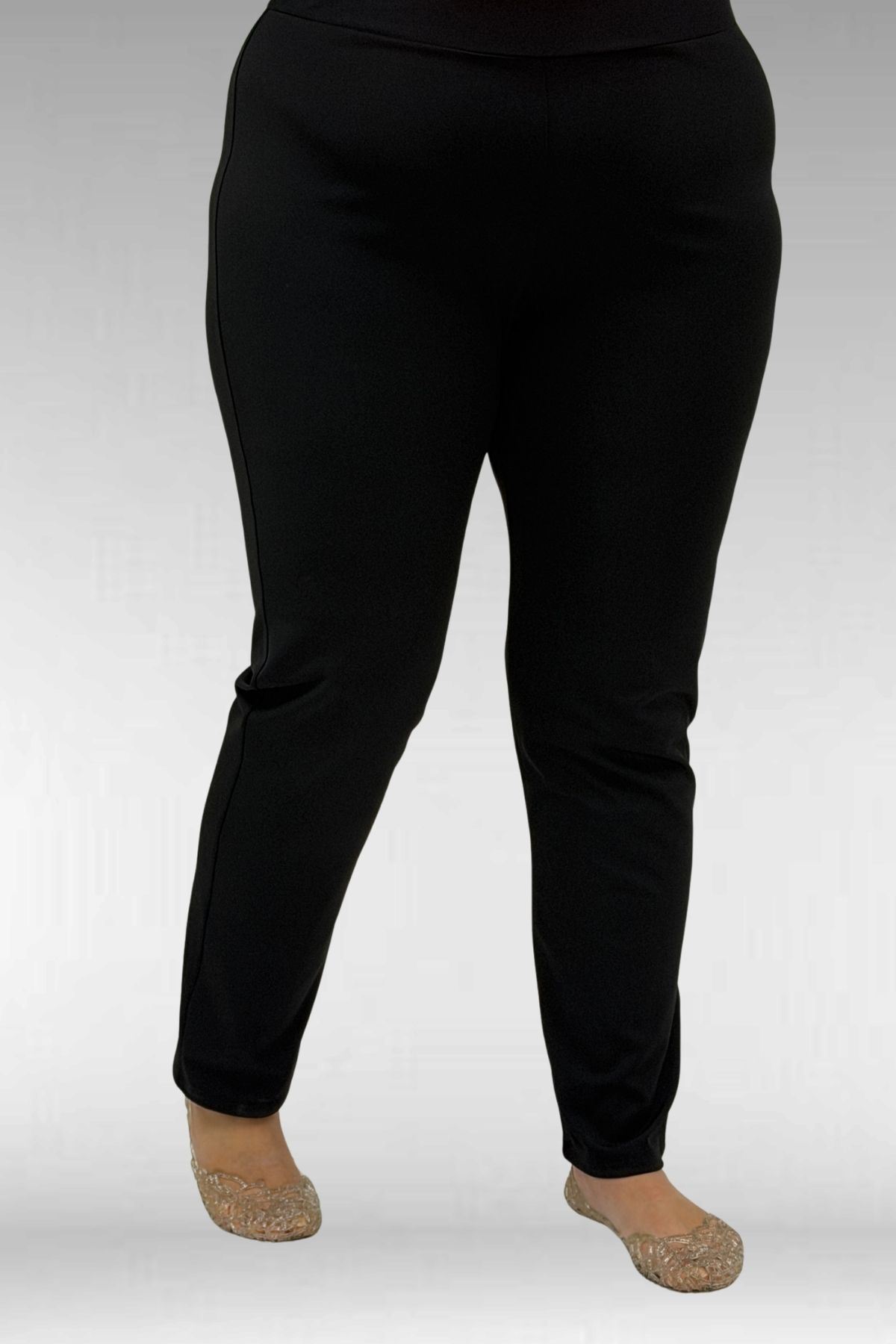 1727 Büyük Beden Uzunkol Tesettür Mayo Takım - Fırça Desen Saks-Siyah