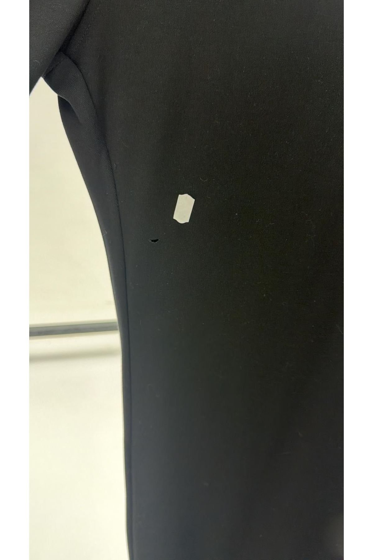 D-47056 Büyük Beden Garnili  Pantolon - Siyah