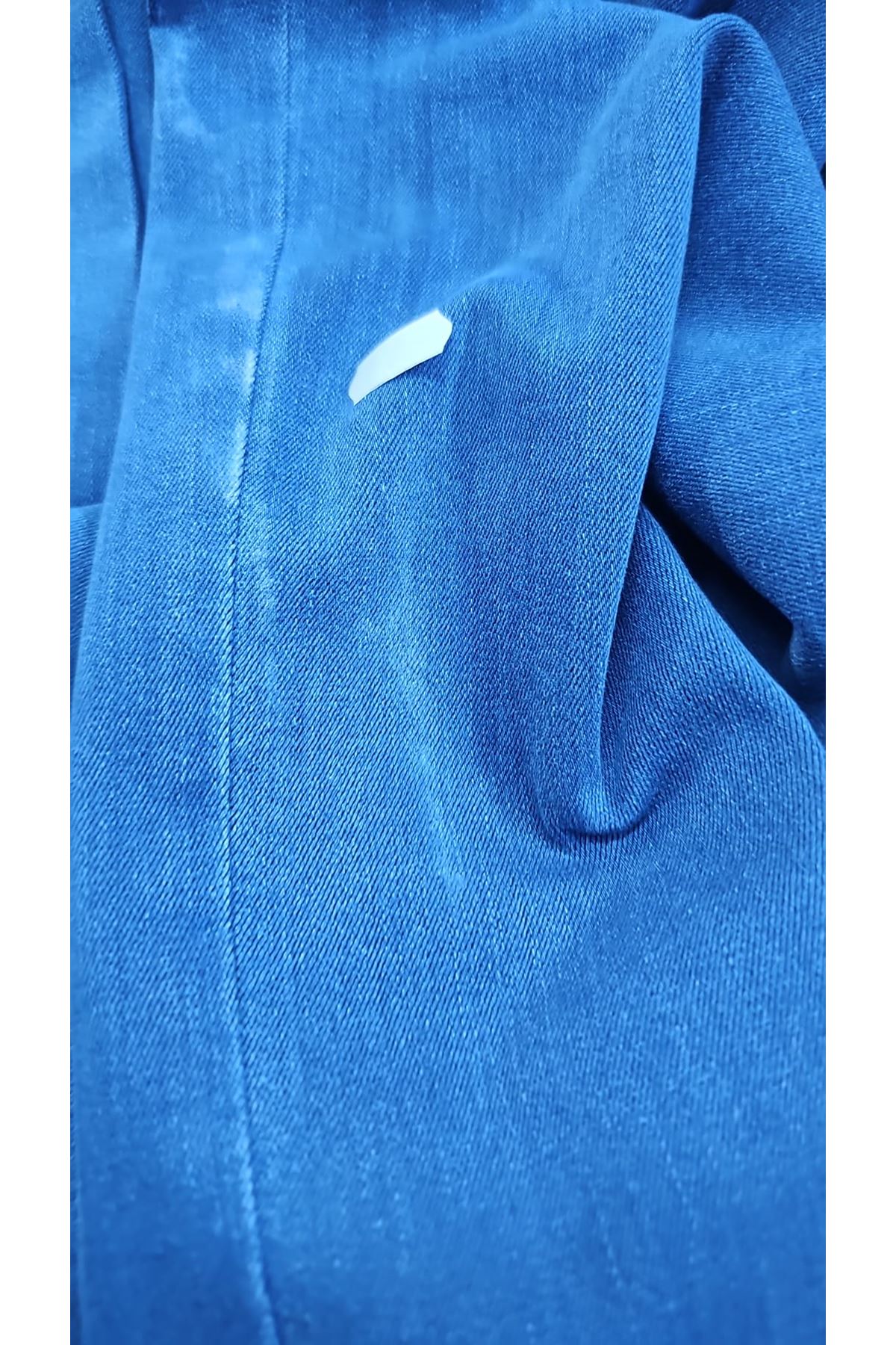 D-9182-9 Büyük Beden Beli Lastikli Bolpaça Kot Pantolon - Açık Mavi