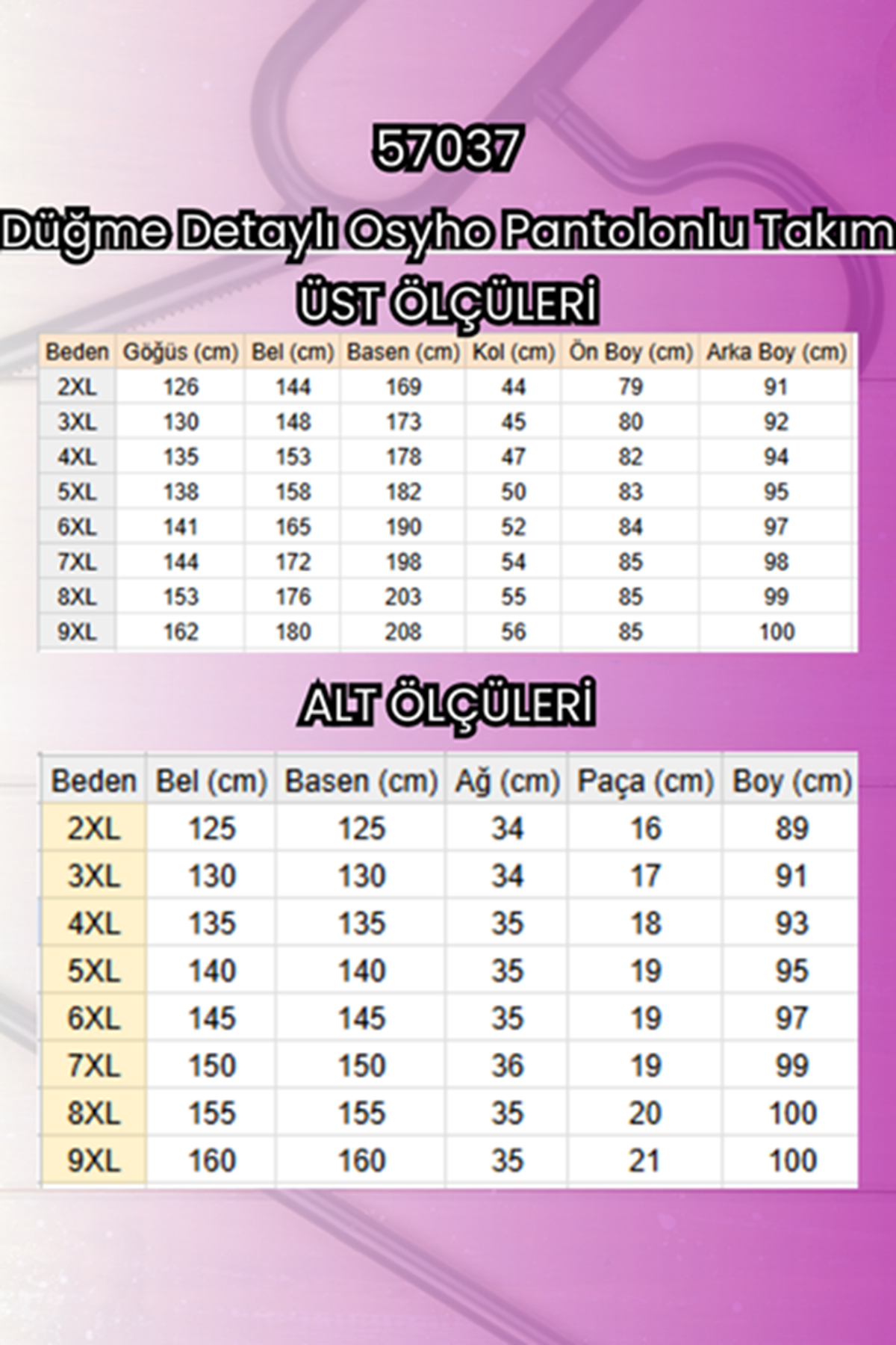 T-57037 Büyük Beden Düğme Detaylı Penye Pantolonlu Takım - Haki