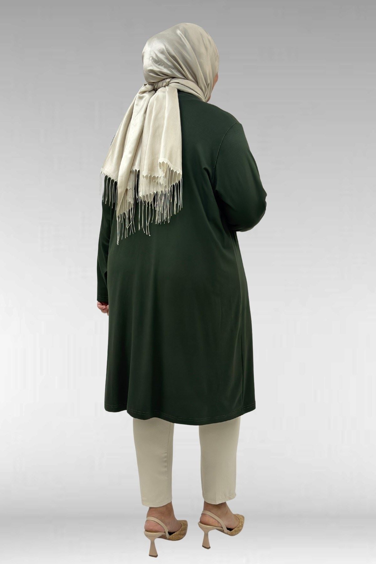 43008 Plus Size Combed Cotton Jacket-Black