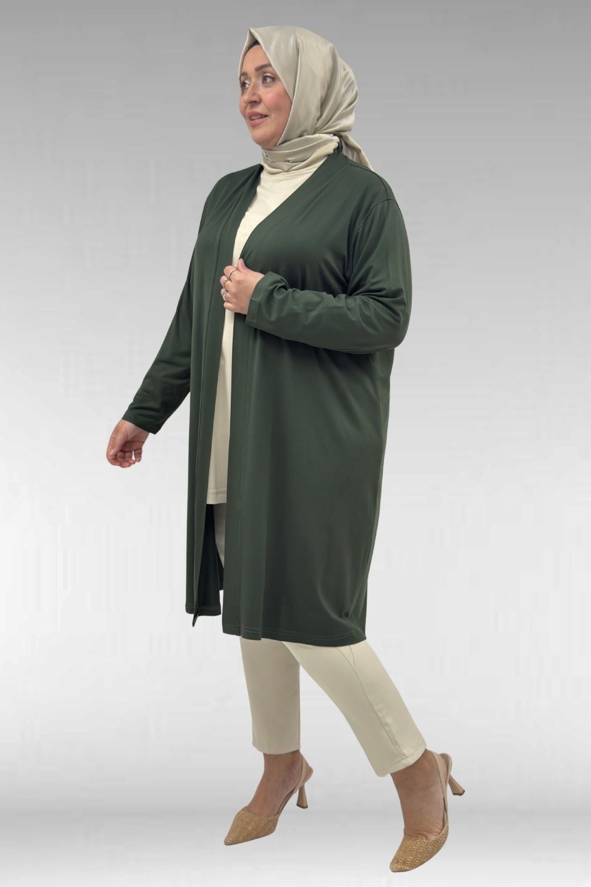 43008 Plus Size Combed Cotton Jacket-Black