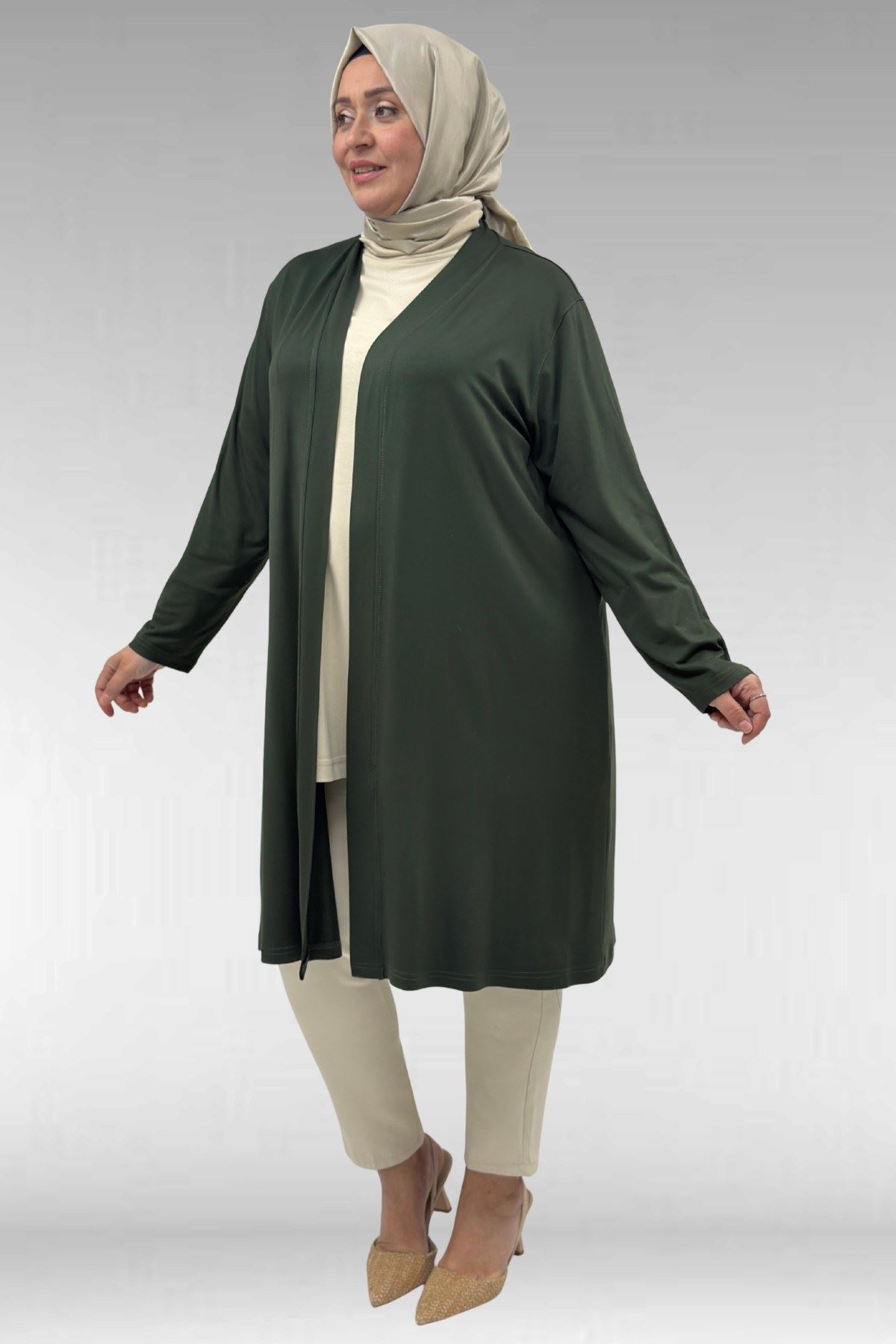 43008 Plus Size Combed Cotton Jacket-Black