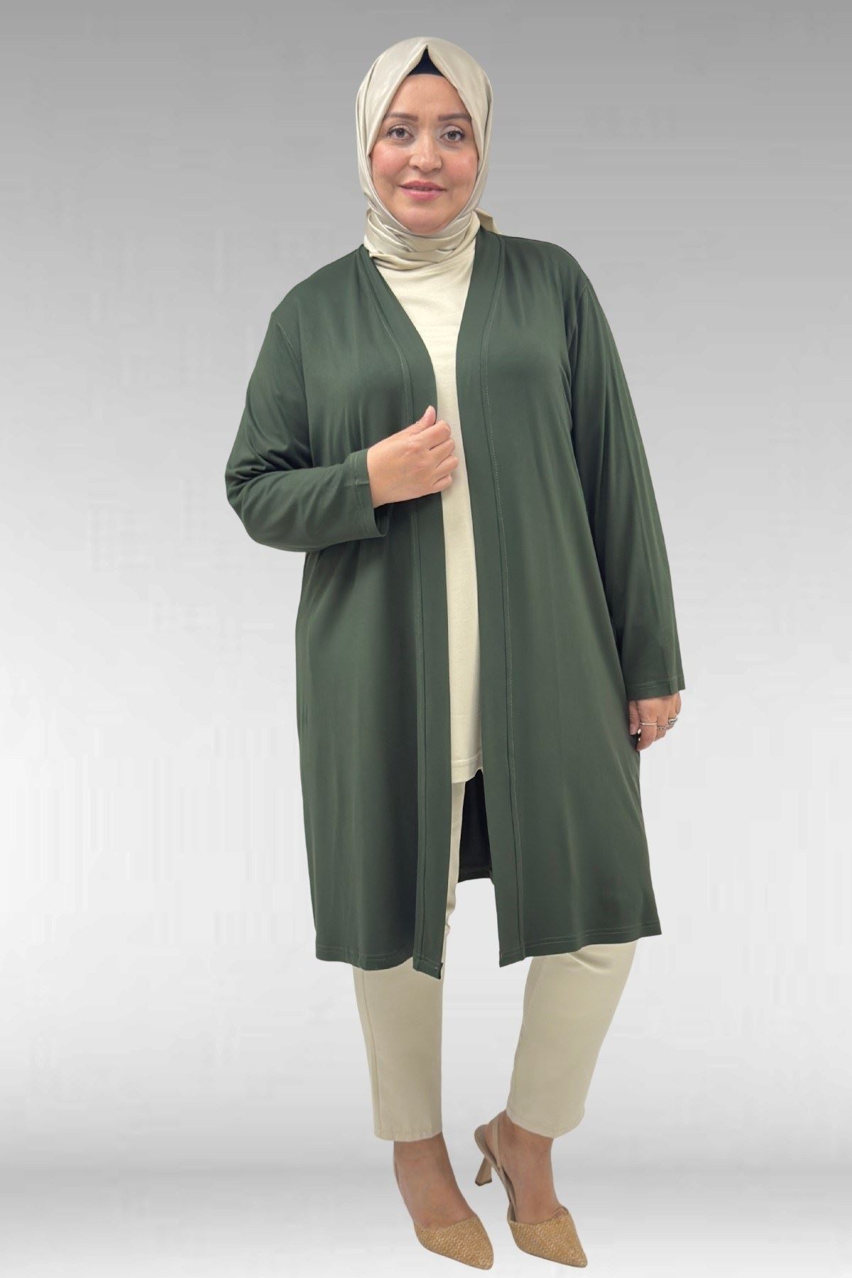 43008 Plus Size Combed Cotton Jacket-Black