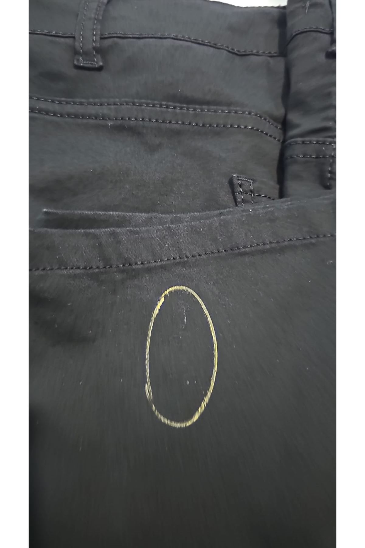 D-9125-7 Büyük Beden Boy Friend Kot Pantolon - Siyah