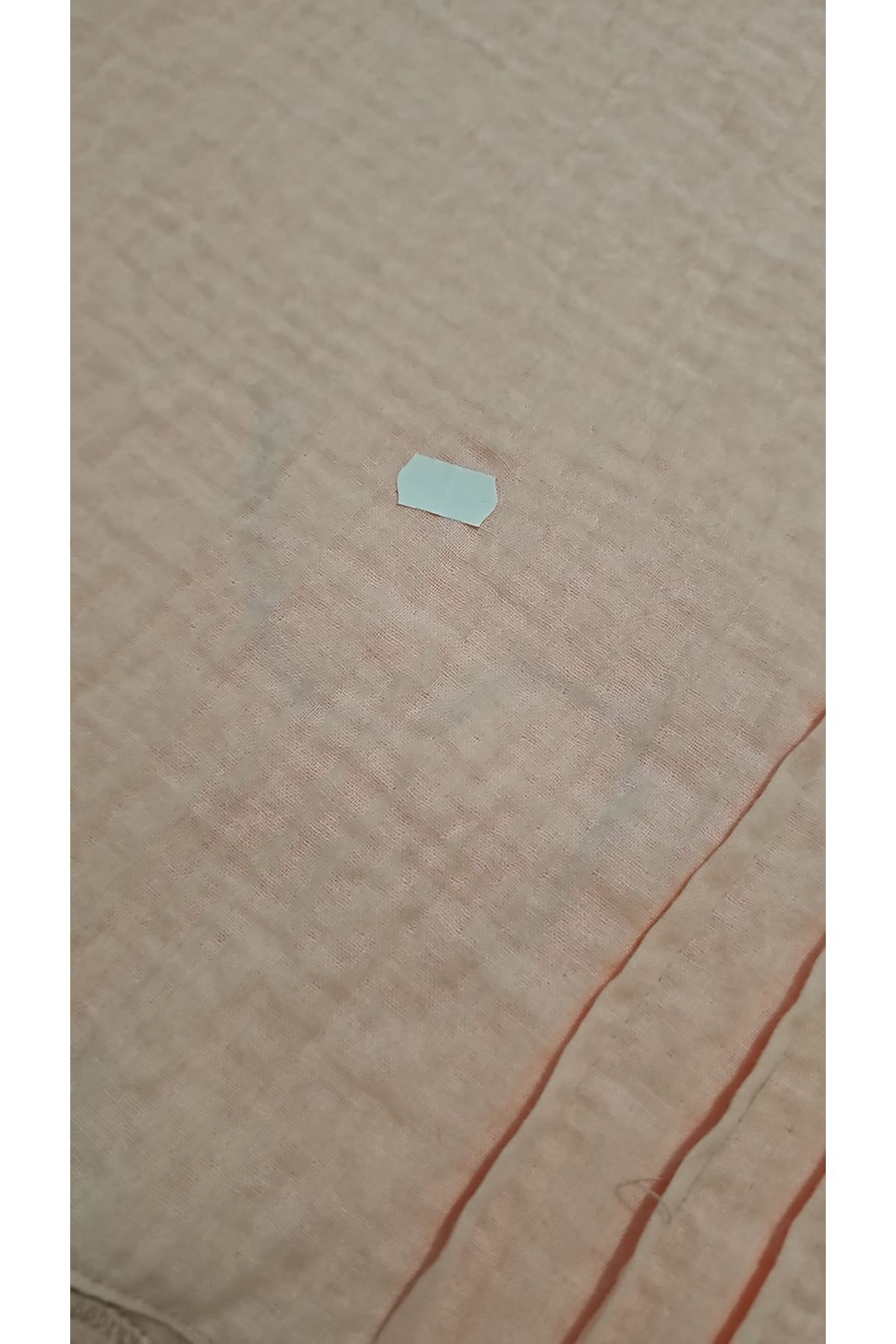 D-68022 Büyük Beden Boydan Pile Detaylı Müslin Gömlek - Toz Pembe