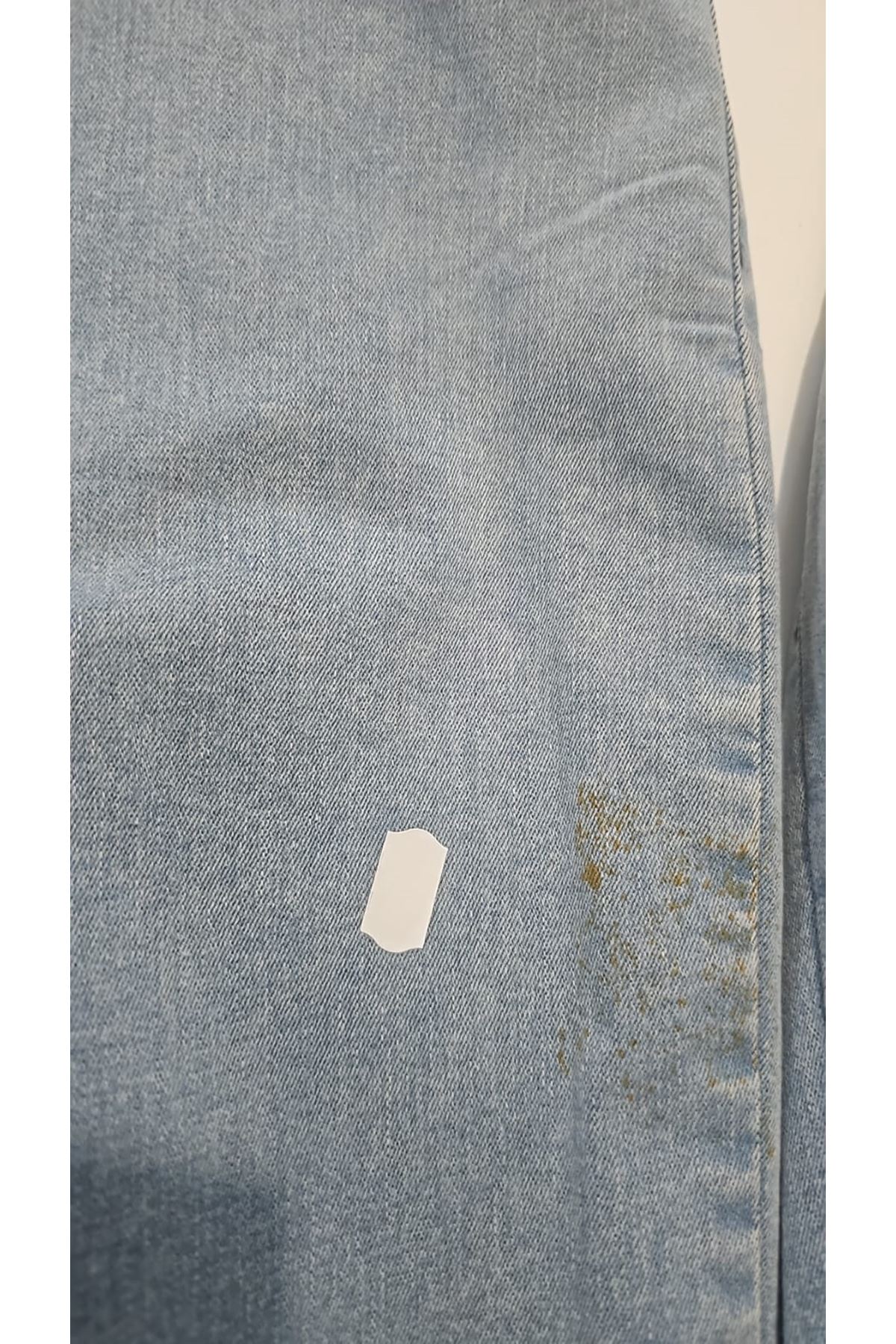 D-9137-22 Büyük Beden İspanyol Paça Kot Pantolon - Kar Yıkama Buz Mavi