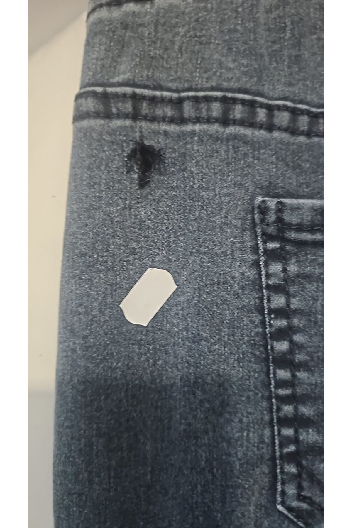 D-9137-22 Büyük Beden İspanyol Paça Kot Pantolon - Kar Yıkama Lacivert